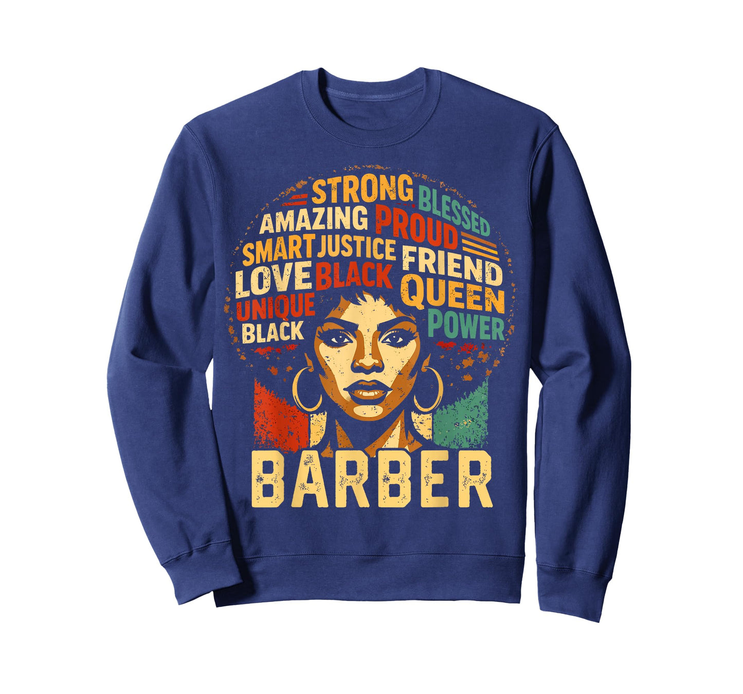 Barber Black History Month Powerful Black Pride Art Design T-Shirt