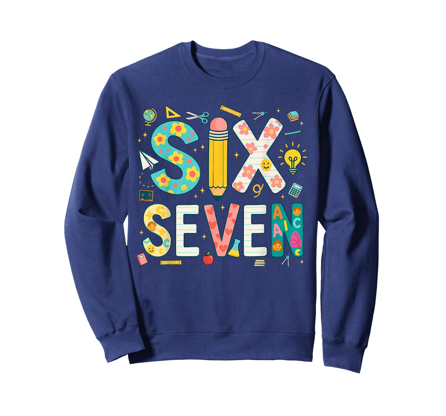 Funny Six Seven 6 7 Meme Teacher Design for Men Women Girls T-Shirt