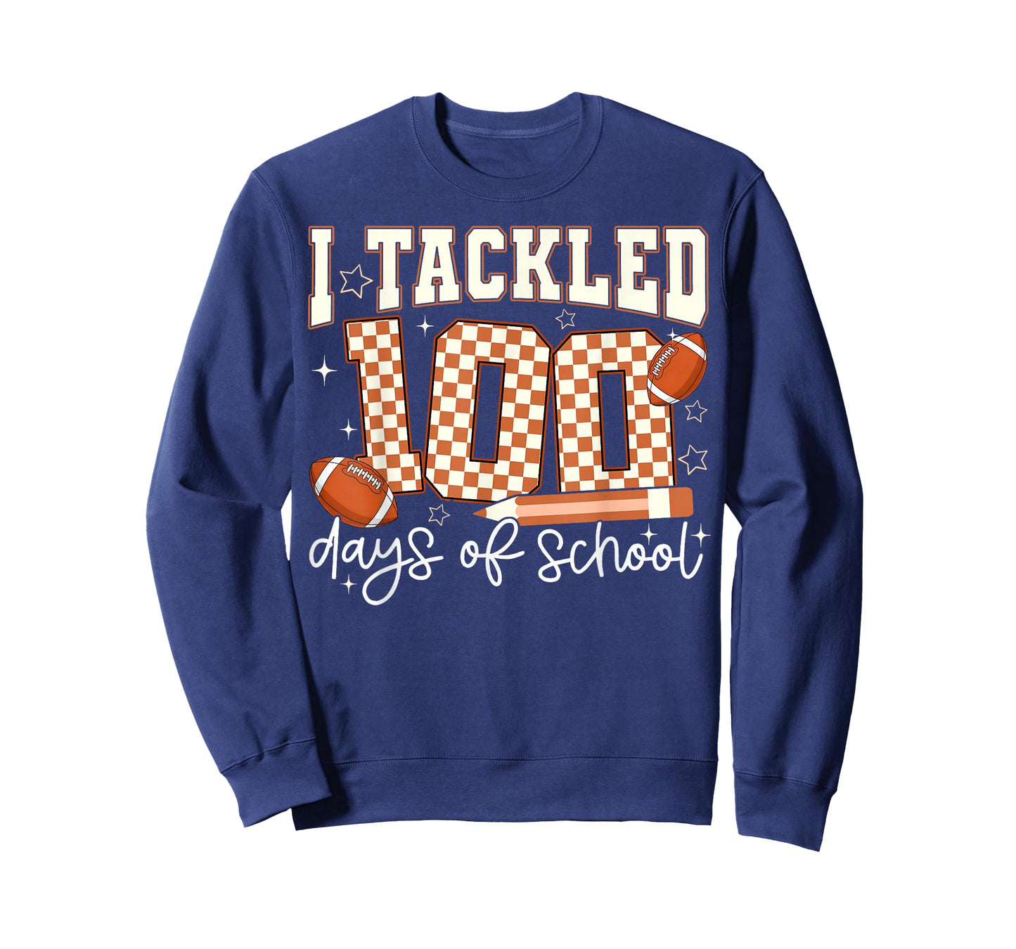 I Tackled 100 Days of School Football Boy Girl Teacher T-Shirt
