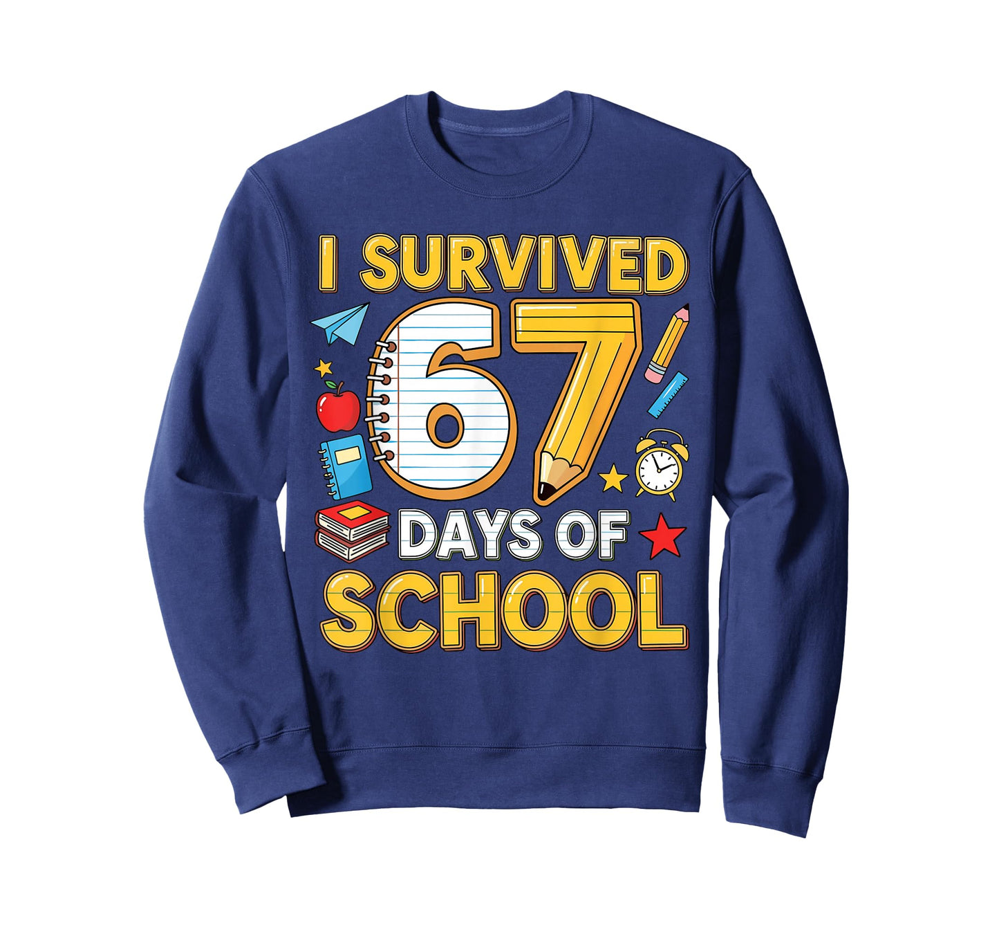 I Survived 67 Days of School 67 Teacher Student 6 7 Meme T-Shirt