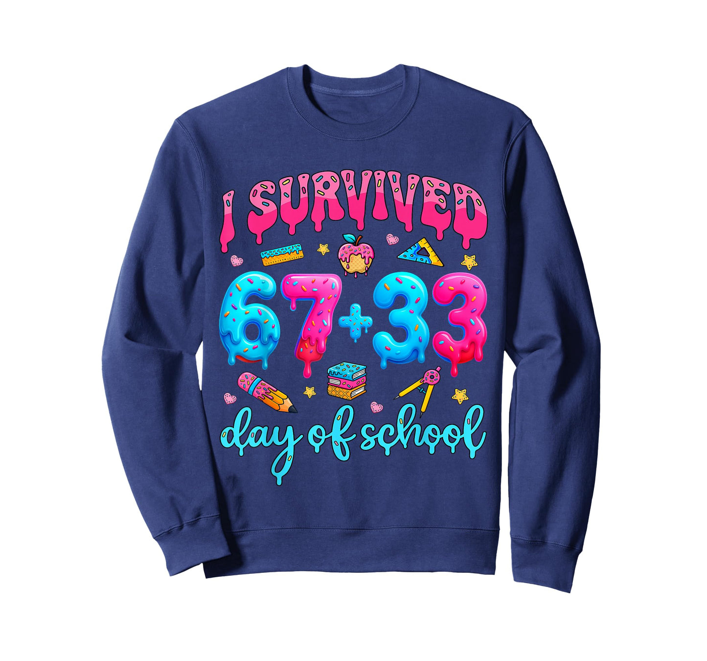 I Survived 67 33 Days of School Happy 100 Days of School Kid T-Shirt