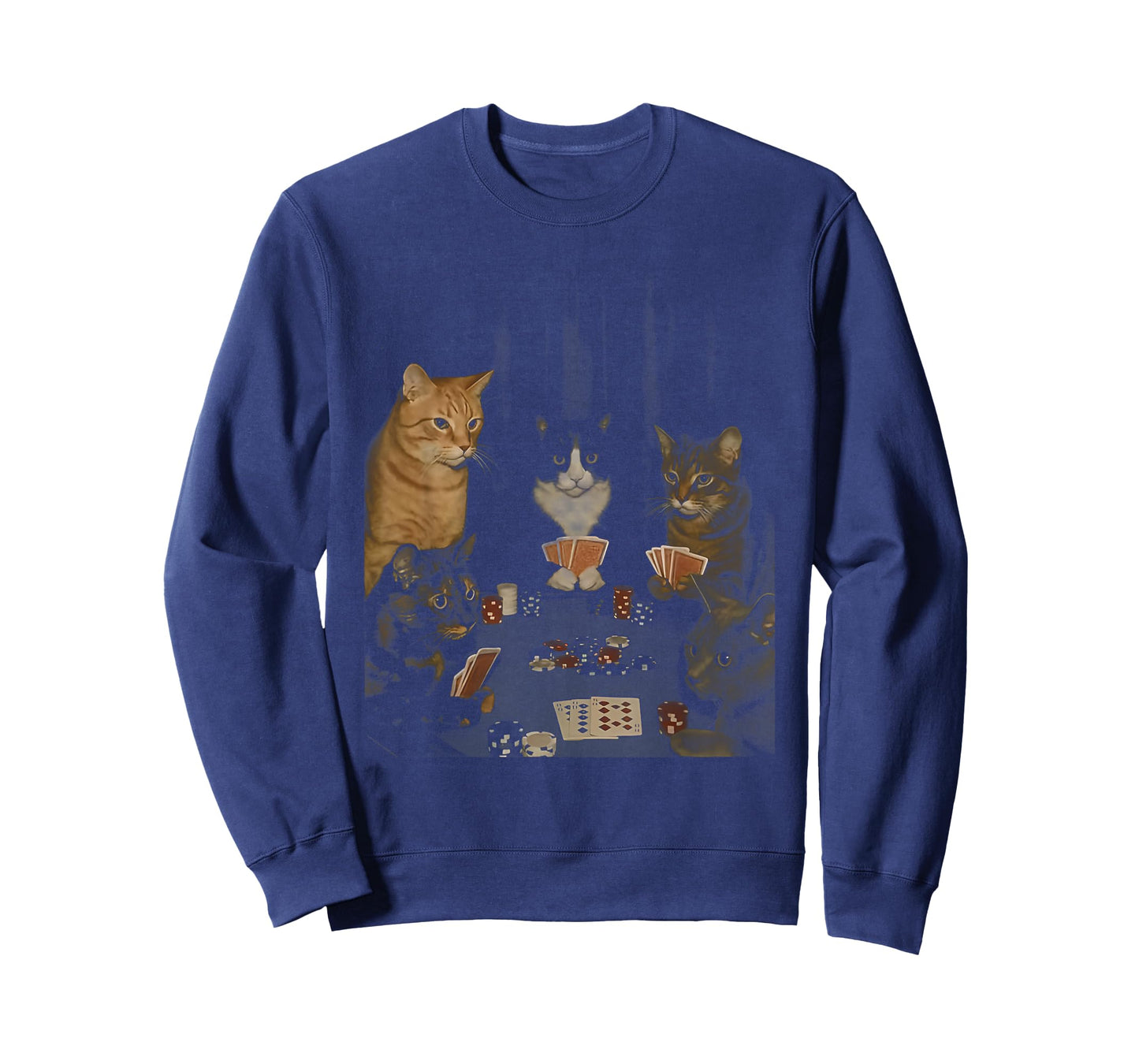 Retro Funny Cats Playing Poker Meme Graphic T-Shirt