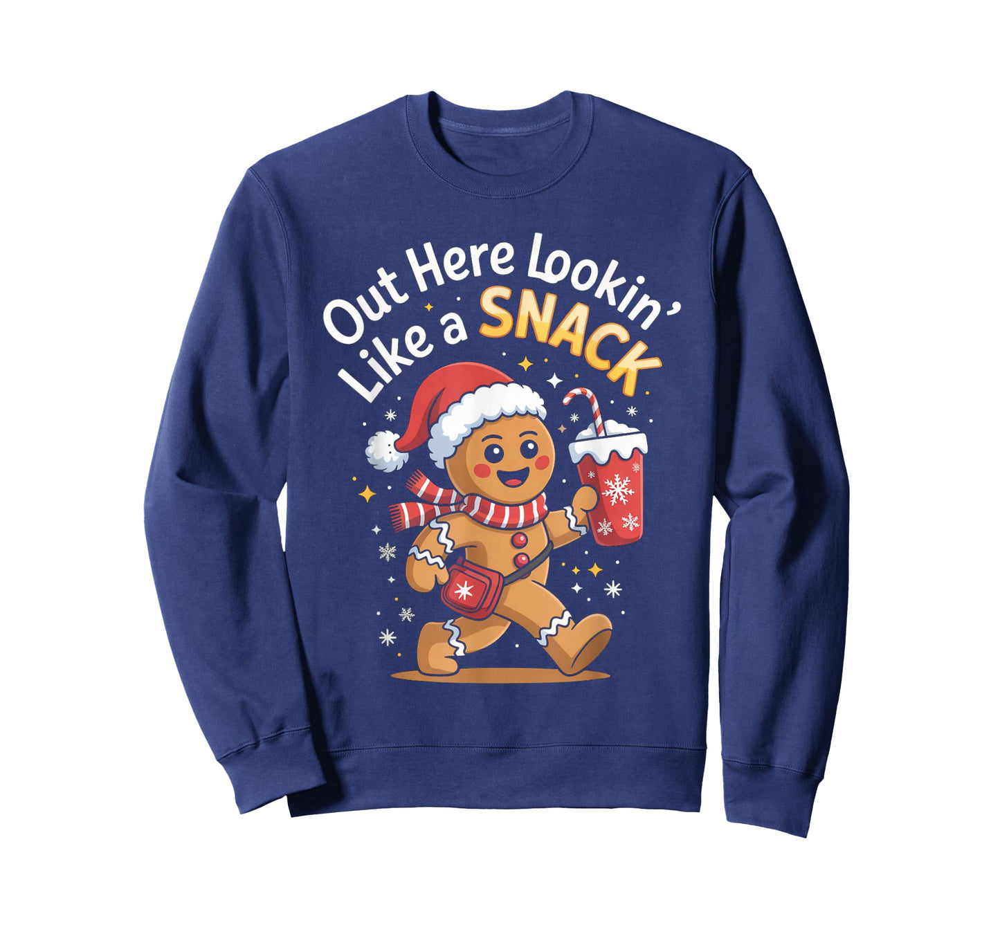 Out Here Lookin’ Like A Snack Cute Xmas Funny Gingerbread T-Shirt