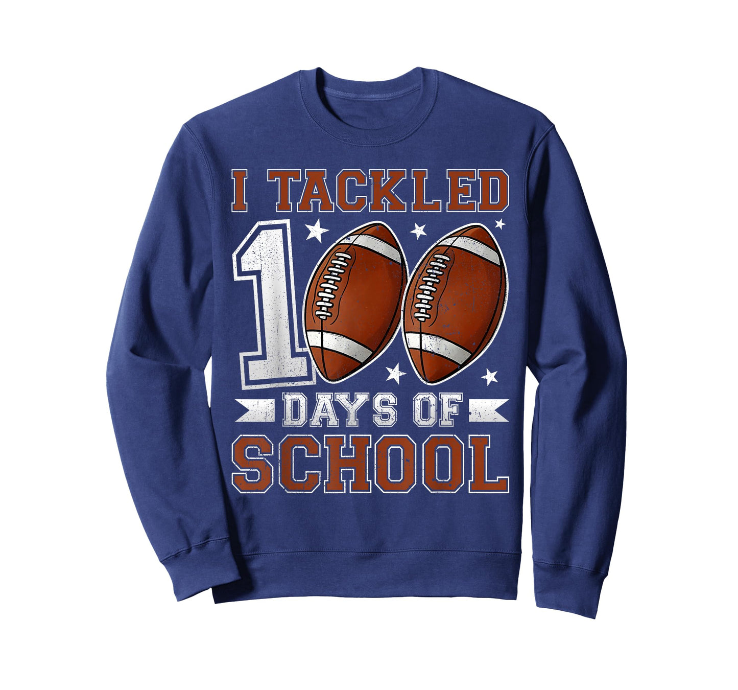I Tackled 100 Days of School 100th Day Football Boy Kids T-Shirt