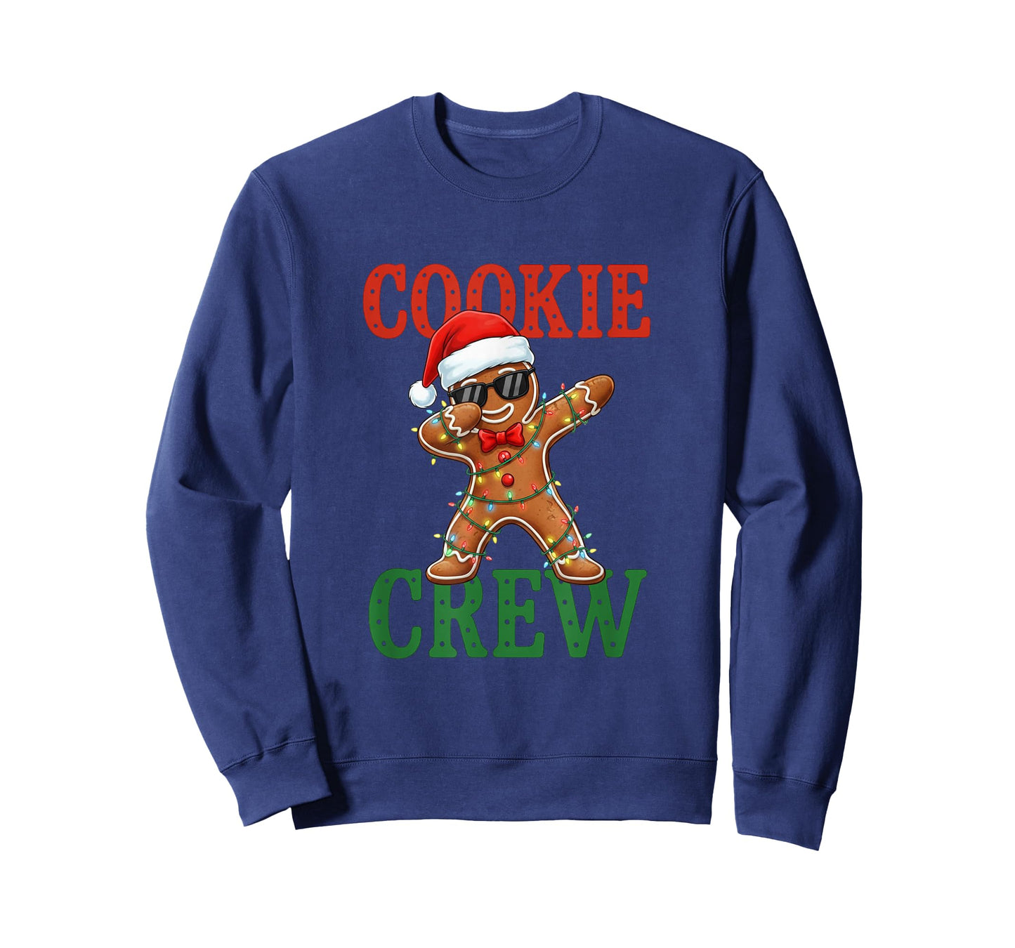 Cookie Crew Dabbing Gingerbread Man Santa Hat Christmas T-Shirt