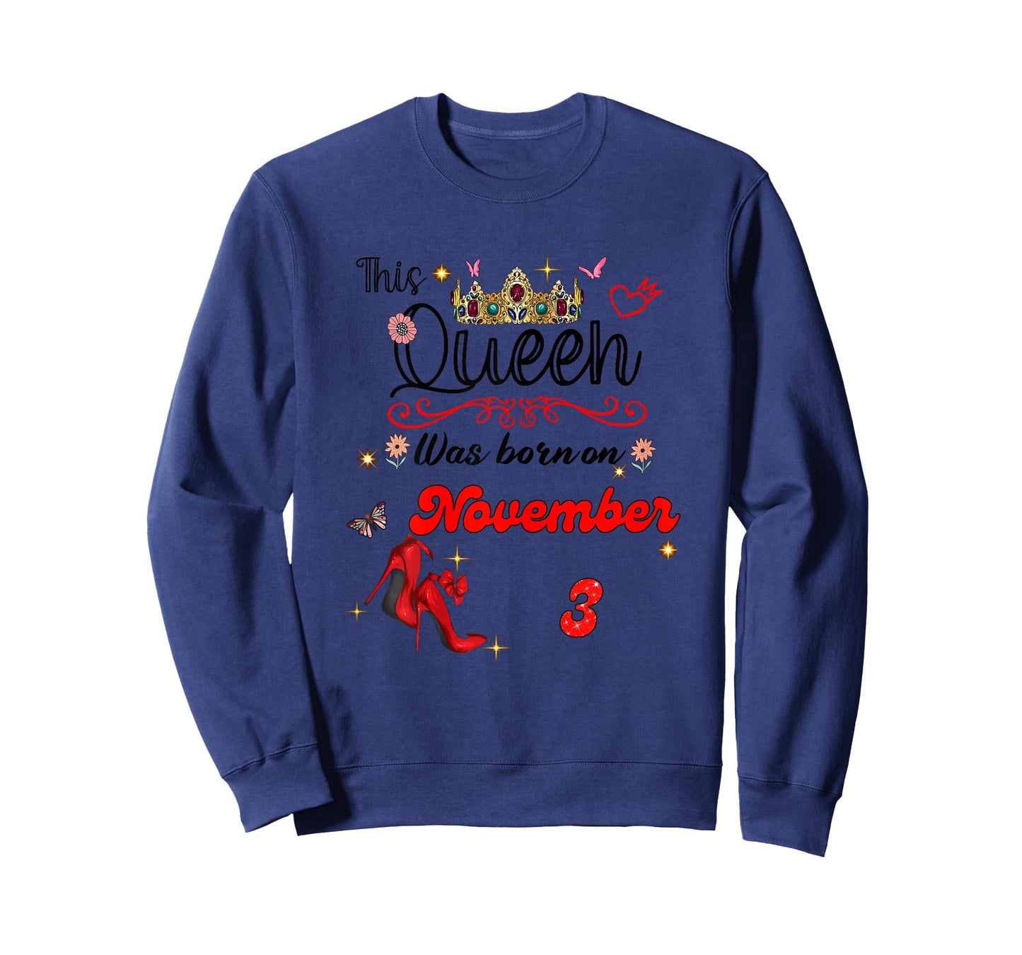 A Queen was Born on November 3 November 3rd Birthday T-Shirt