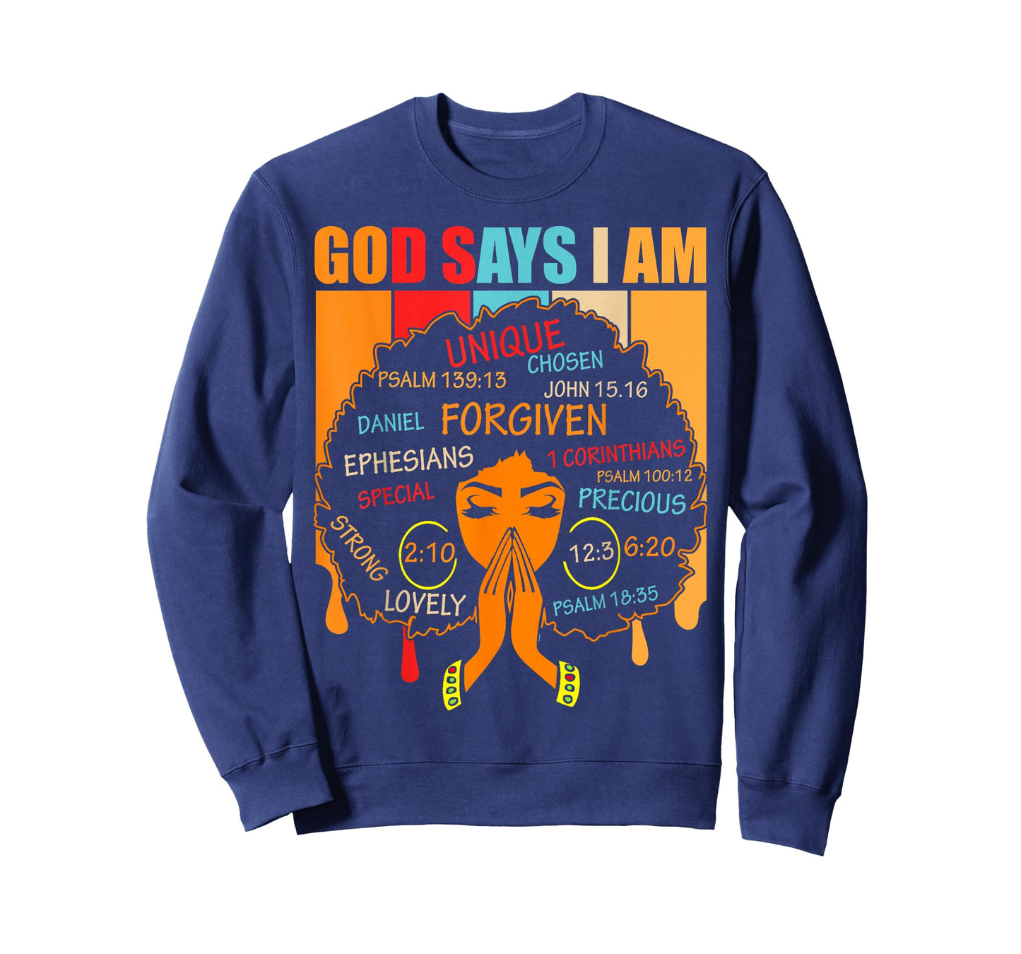 God Says I Am Black African American Melanin Girl Women Kid T-Shirt