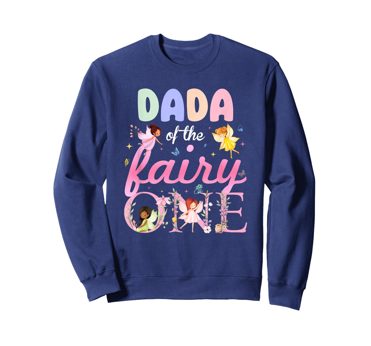 Dada of The Fairy One 1St Birthday Girl Family Matching T-Shirt
