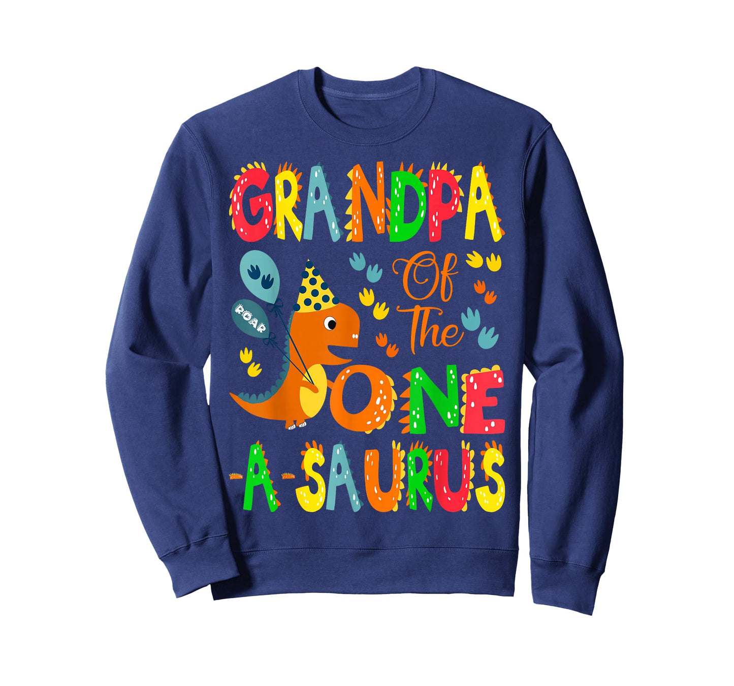 Grandpa of The One-A-Saurus 1st Birthday Boy Dinosaur Lover T-Shirt
