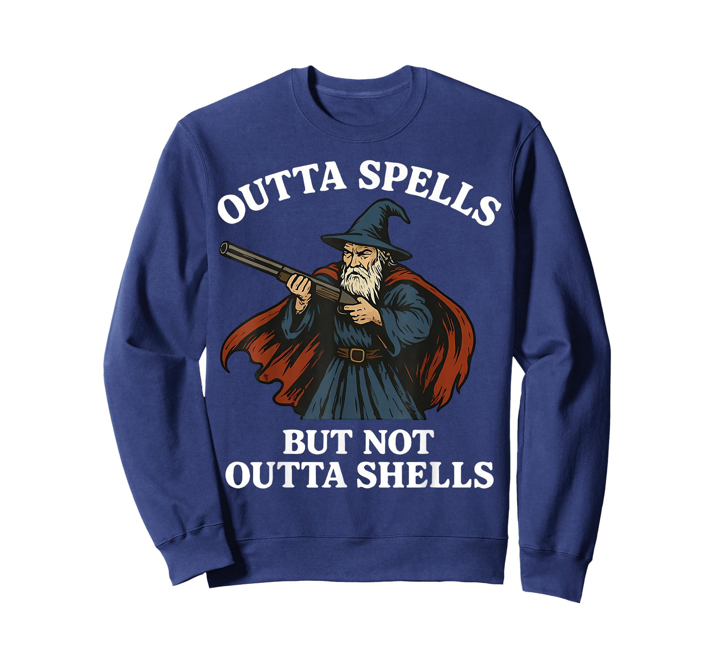 Funny Outta Spells But Not Outta Shells Wizard Fantasy Meme T-Shirt