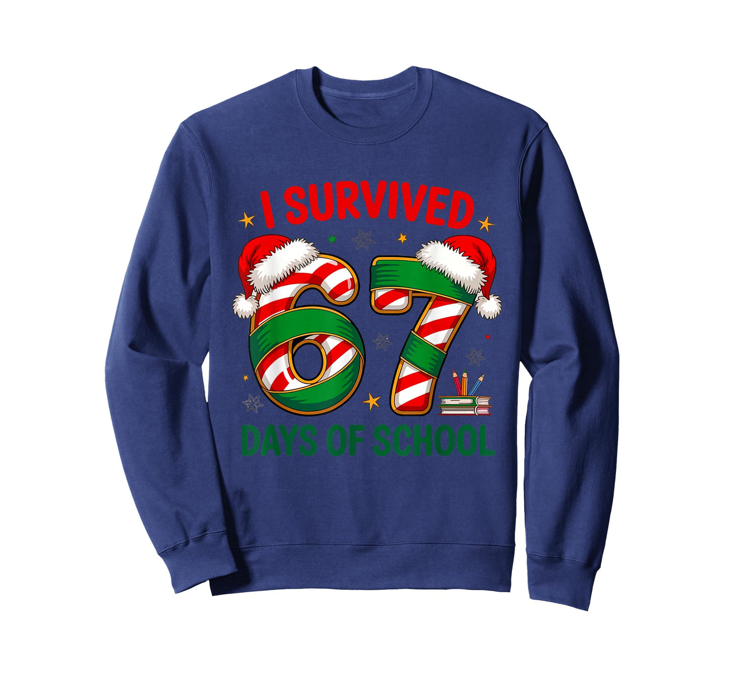I Survived 67 Days of School Teachers Students Six Seven 90s T-Shirt