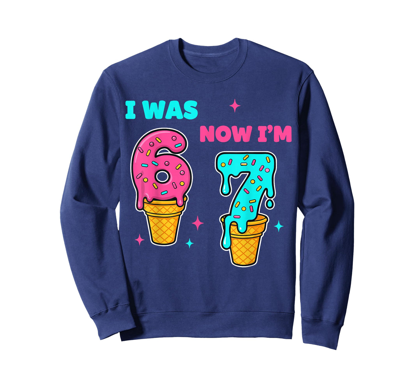 I was 6 Now I'm 7 Year Old Birthday 67 Meme for Kids Boys T-Shirt