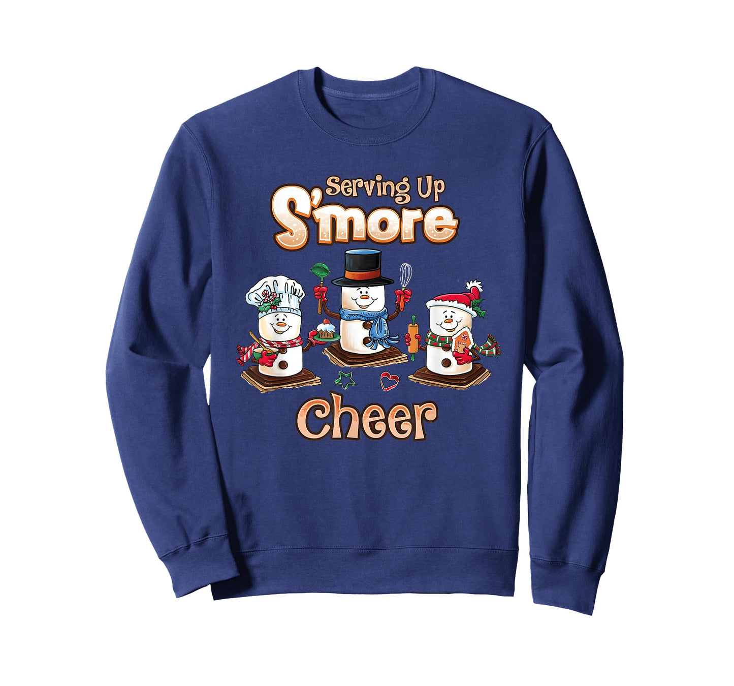 Serving Up S’More Cheer Lunch Lady Christmas Lunch Crew T-Shirt