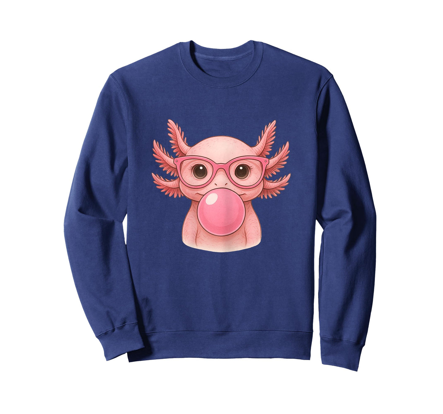 Funny Axolotl Bubble Gum for Women. Cute Axolotl Glasses T-Shirt