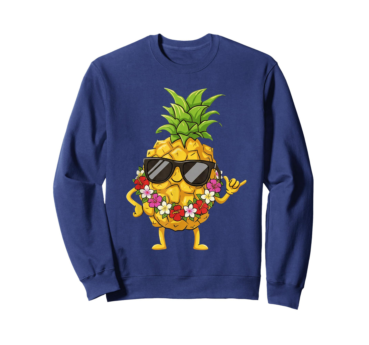 Aloha Hawaiian Cute Pineapple Shaka Hibiscus Kids Girls T-Shirt