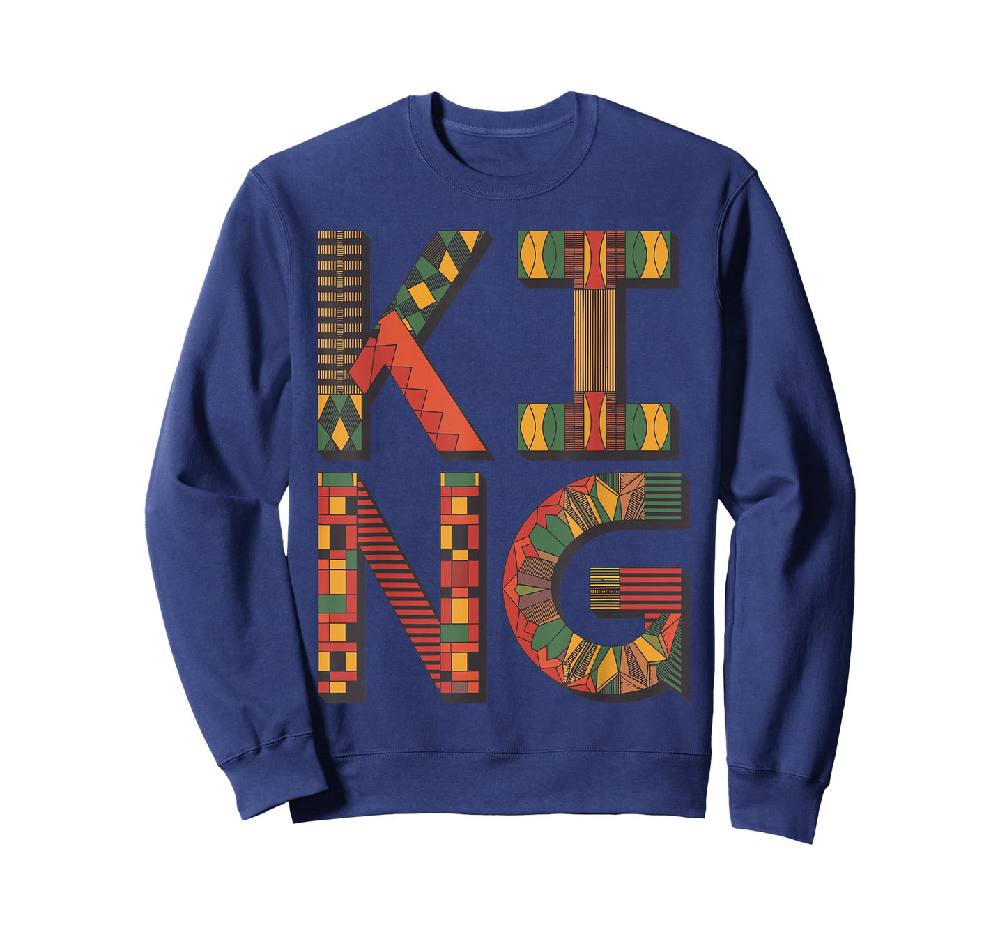African King Art for Men Dad Boys African Print Melanin King T-Shirt