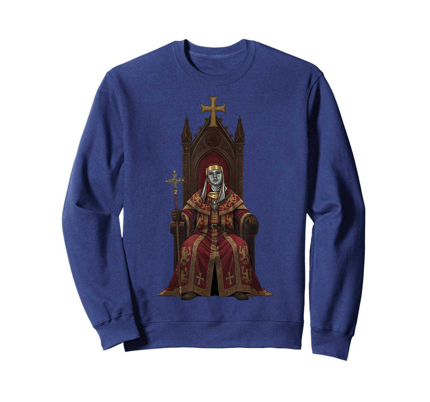 King Baldwin IV Floral Mask Medieval Art Crusader T-Shirt
