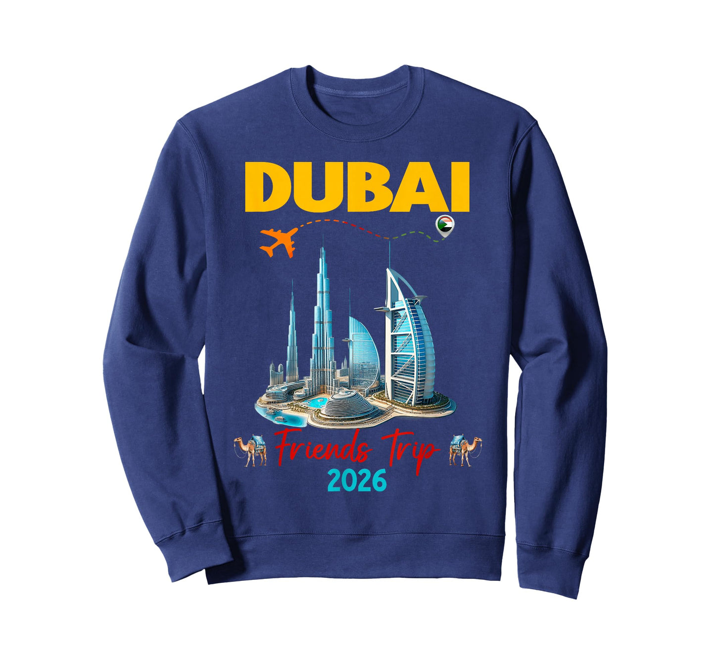 Dubai Family Friends Vacation 2026 Birthday Group T-Shirt