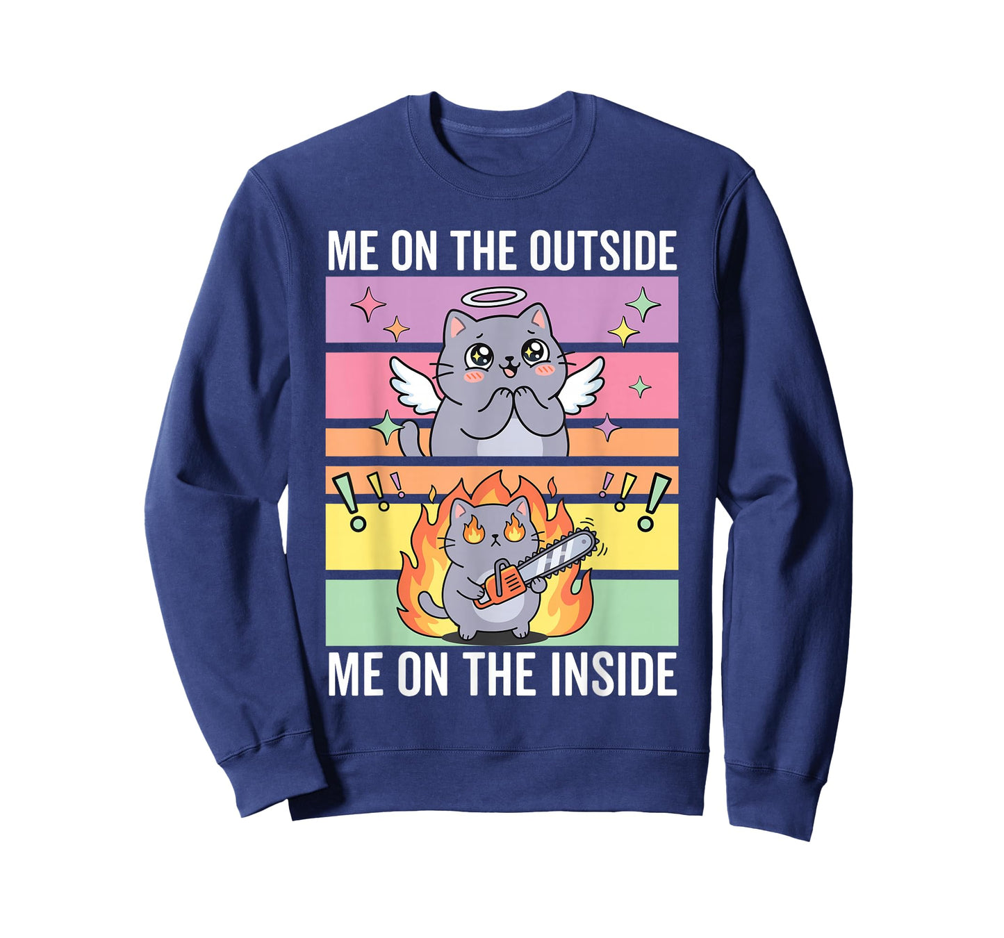 Cat with Chainsaw, Angry Cat, Dark Humor T-Shirt