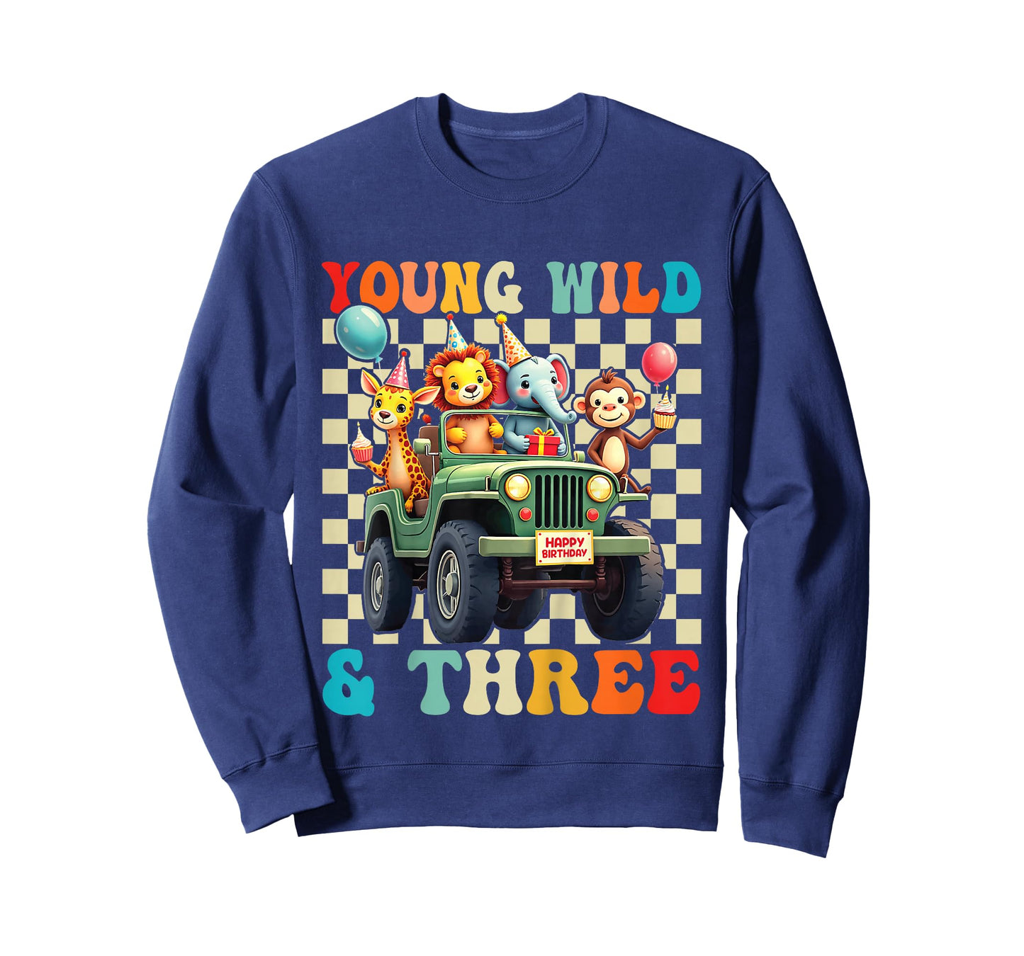 3rd Birthday Toddler Young Wild Three 3 Year Old Safari Zoo T-Shirt