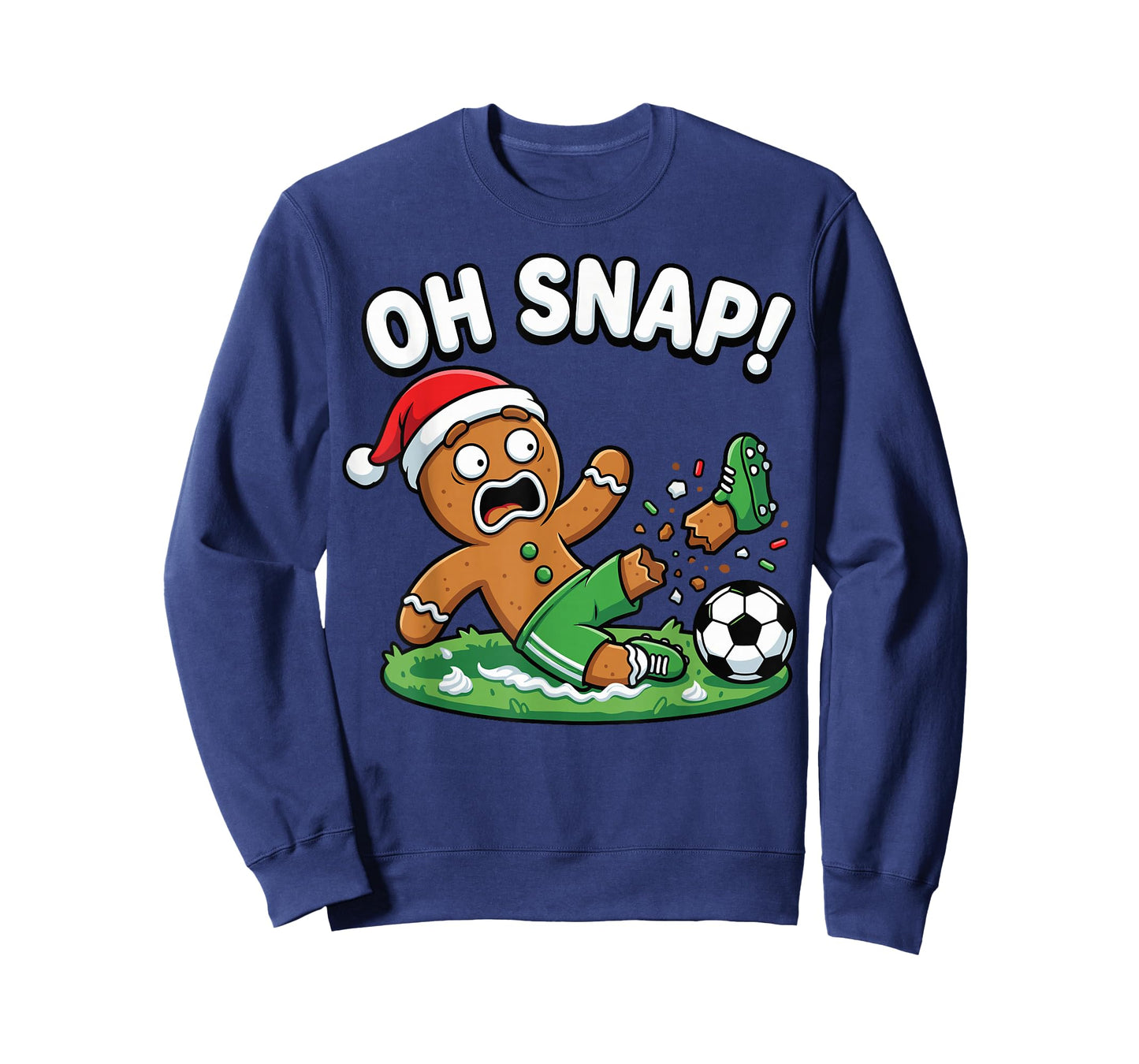 Oh Snap Gingerbread Soccer Kick Funny T-Shirt