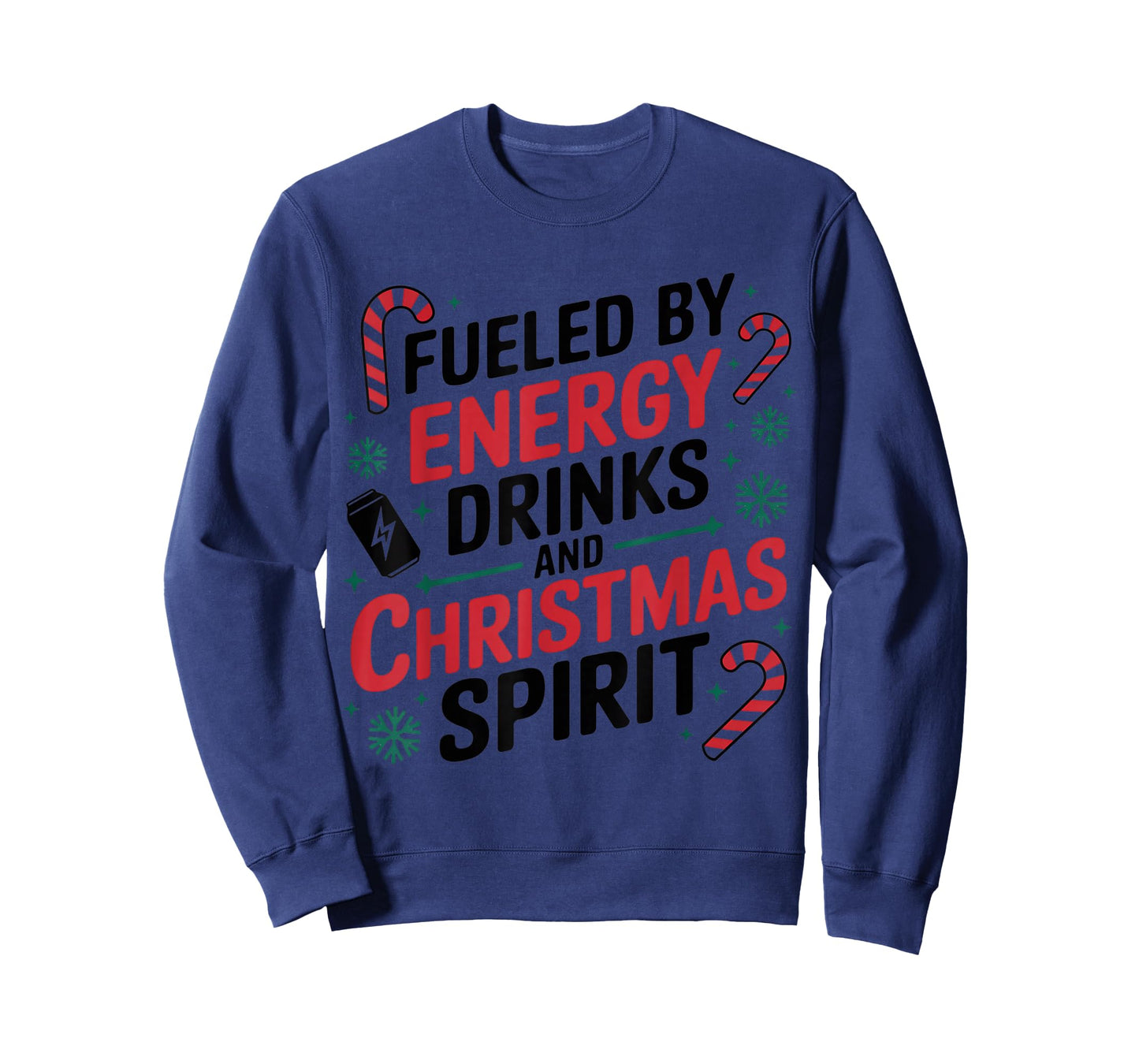 Fueled by Energy Drinks and Christmas Spirit T-Shirt