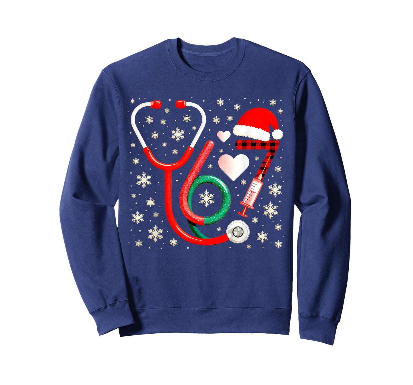 Funny 67 Meme Nurse Six Seven Nursing Festive Christmas T-Shirt