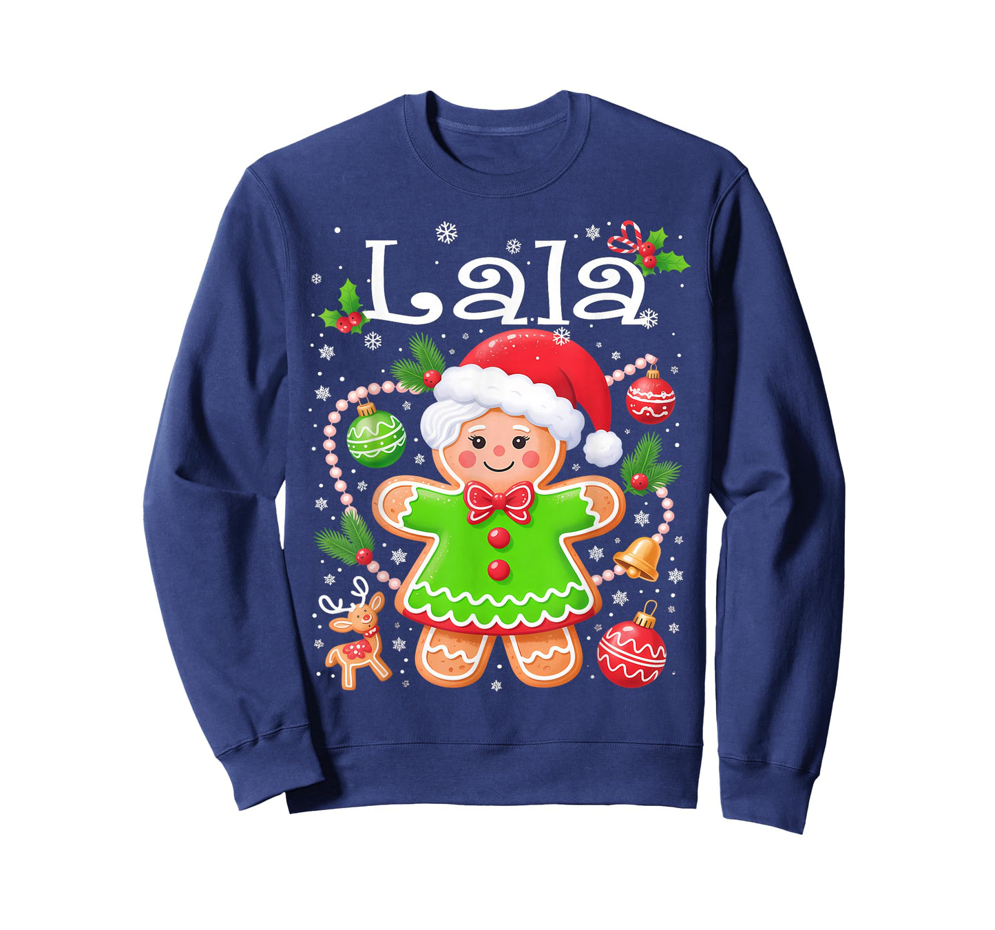 Cute Lala Gingerbread Family Matching Christmas Cookie Crew T-Shirt