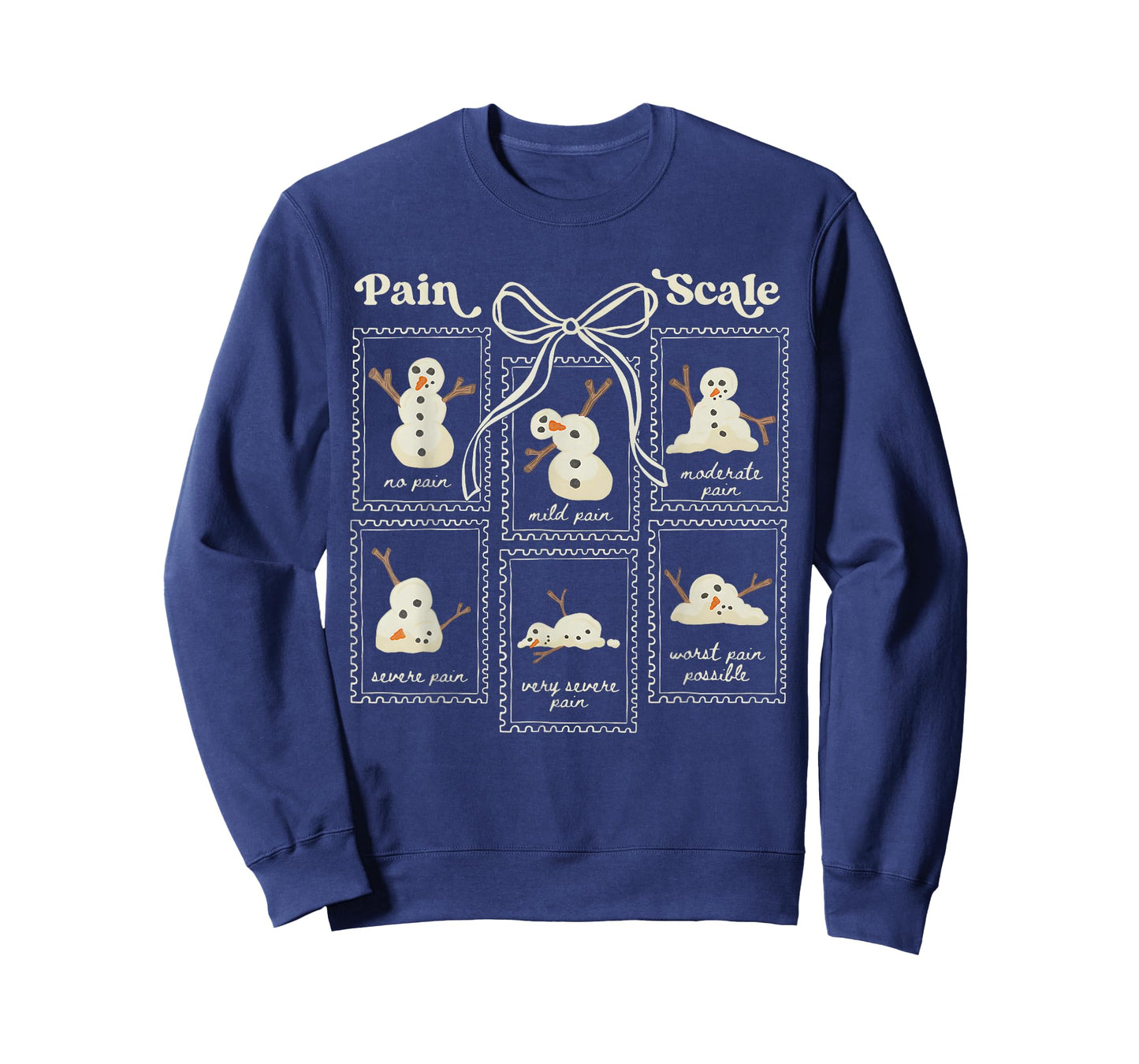 Pain Scale Snowman Nurse Christmas Xmas Snow Pajamas Holiday T-Shirt