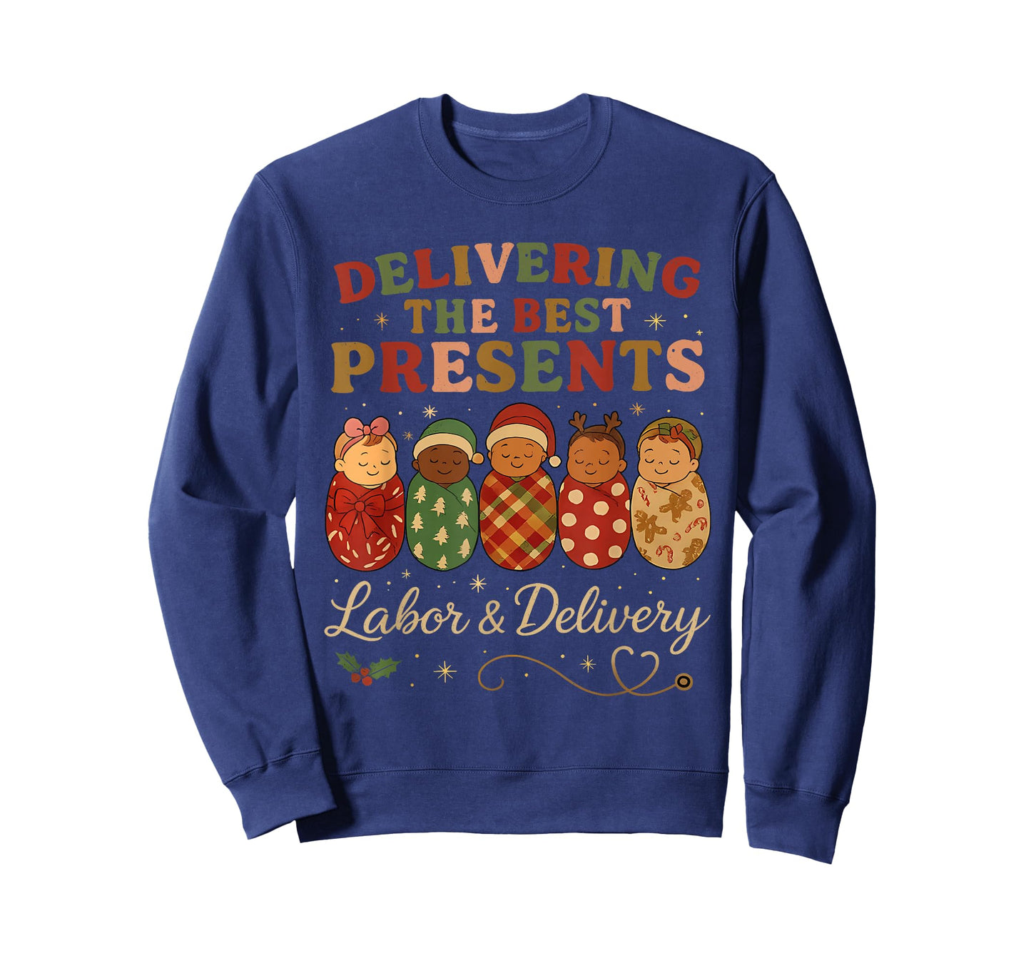 Delivering The Best Presents Labor Delivery Nurse Christmas T-Shirt