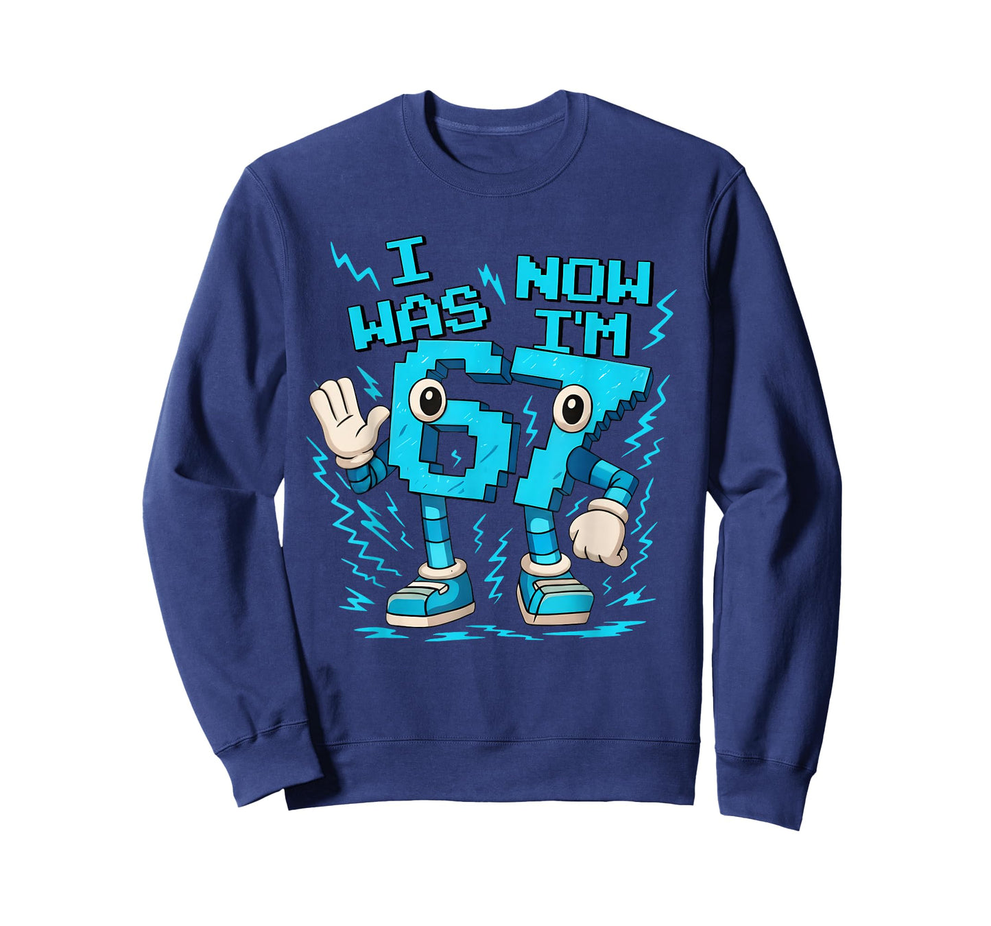 I was 6 Now I'm 7 Six Seven 7 Years Old Birthday Brainrot T-Shirt