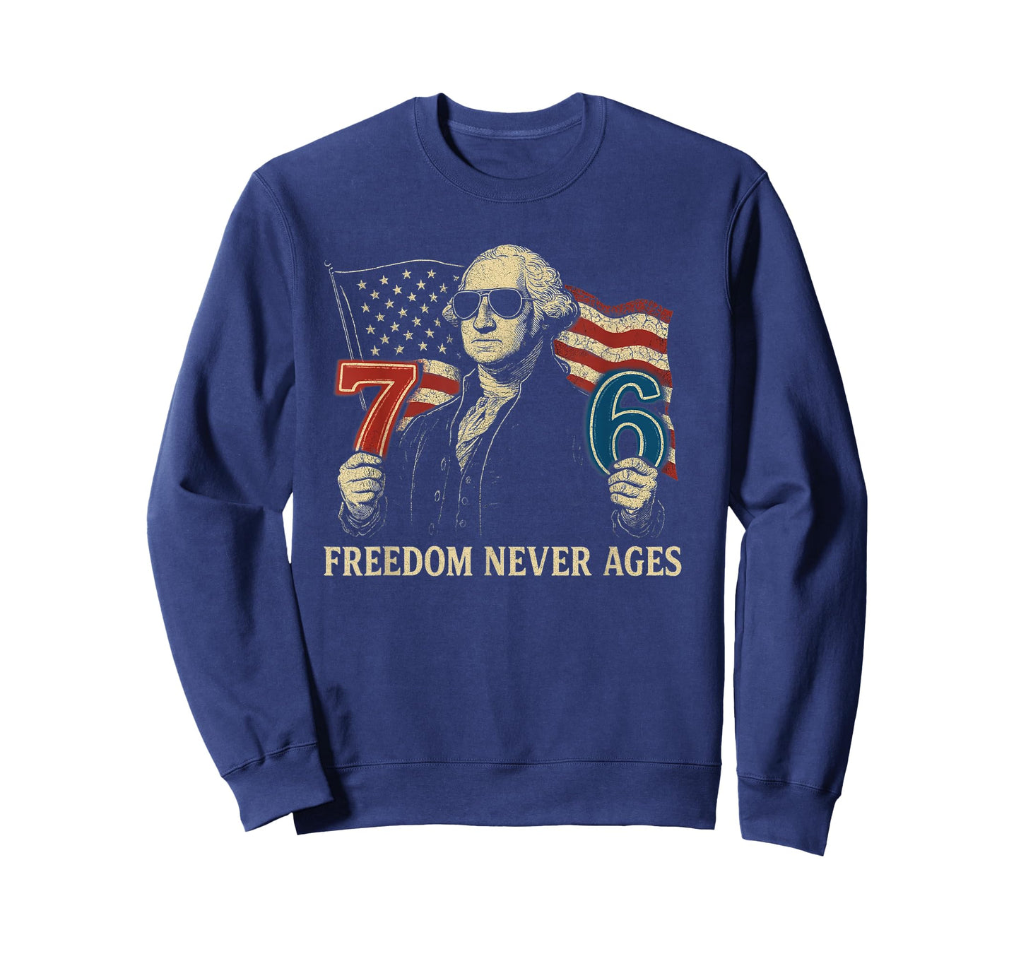 6-7 7-6 George Washington Freedom Design for Teachers T-Shirt