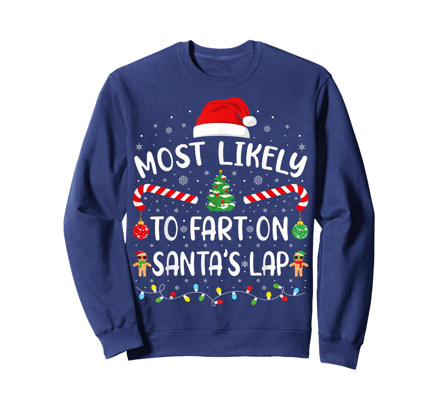 Most Likely to Fart On Santa's Lap Family Matching Xmas T-Shirt