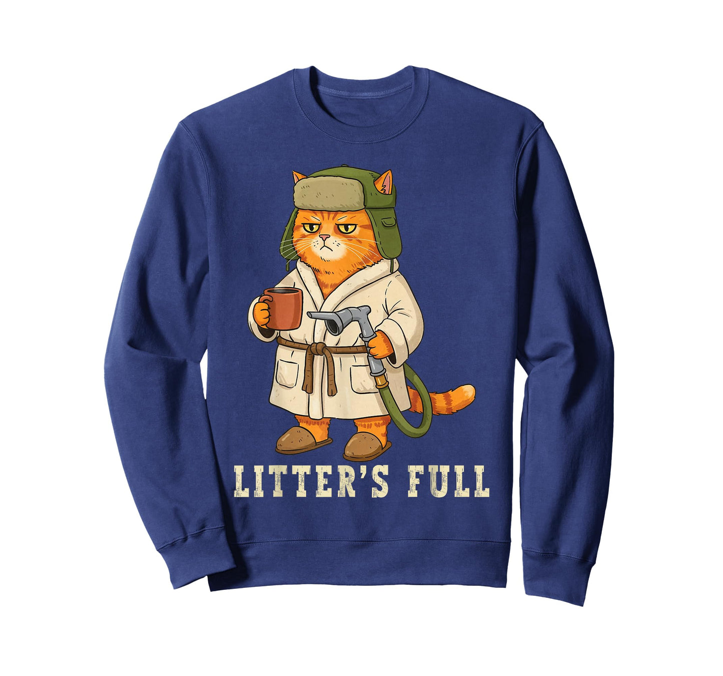 Litter’s Full Funny Cat Christmas Grumpy for Cat Lovers T-Shirt