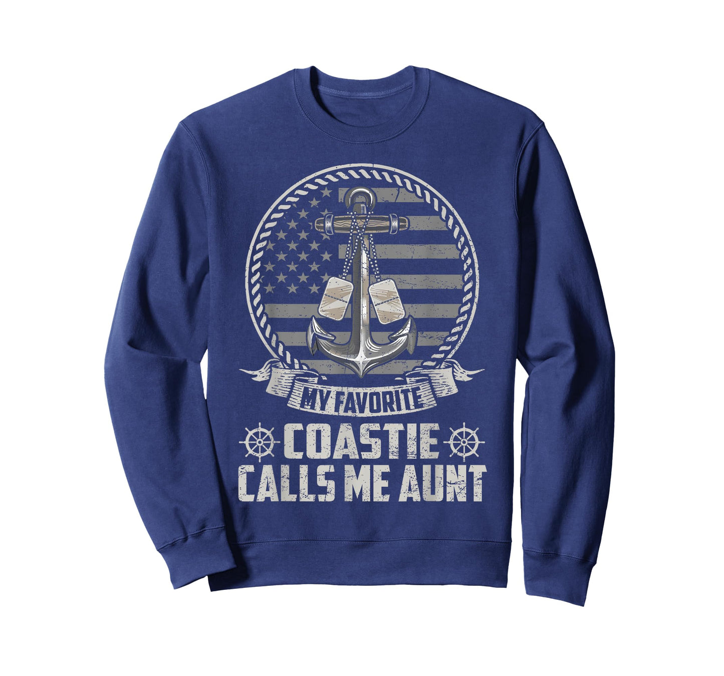 My Favorite Coastie Calls Me Aunt Flag US Coast Guard T-Shirt