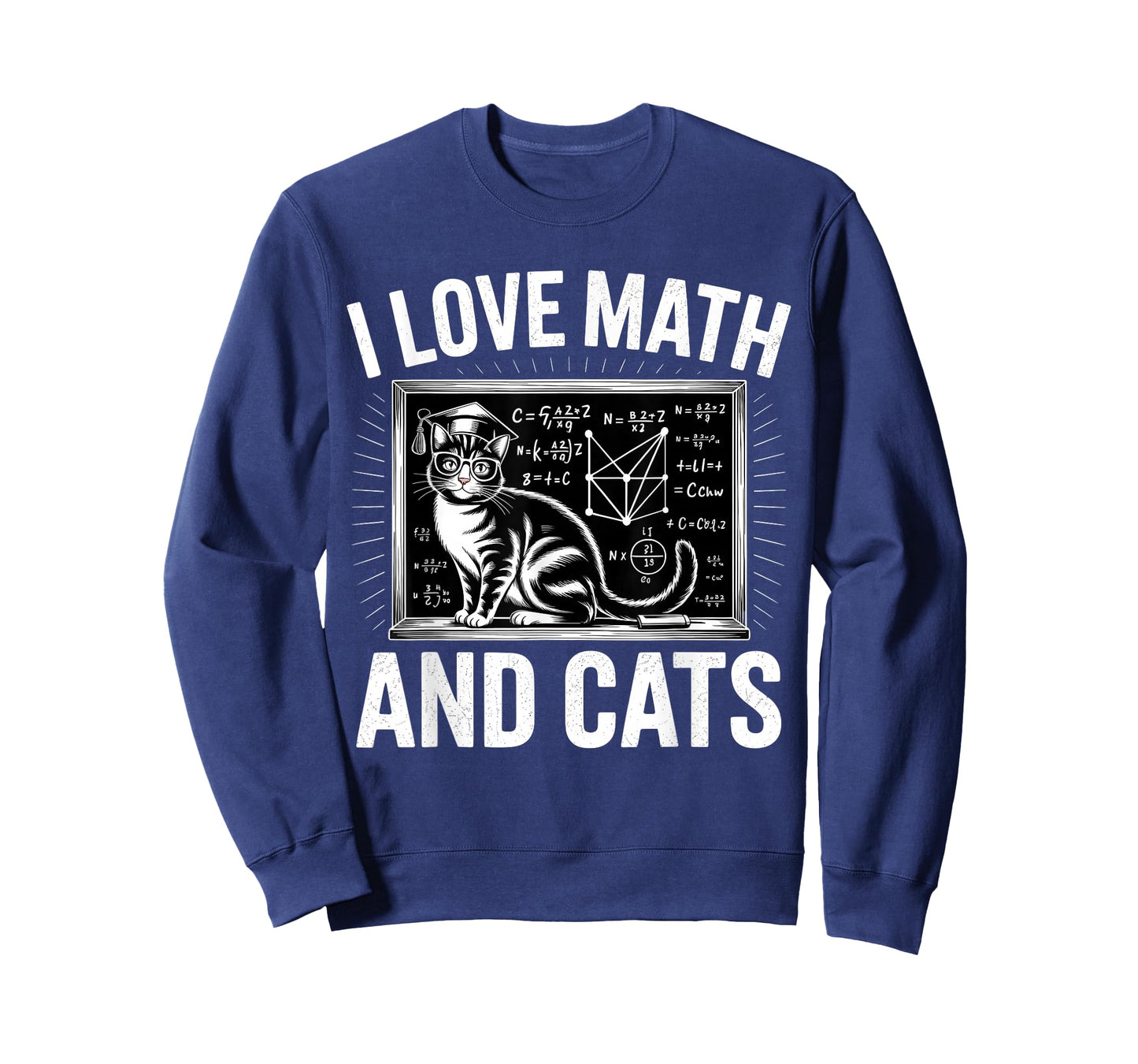 Math Cat Lover Funny Math Teacher I Love Math and Cats T-Shirt