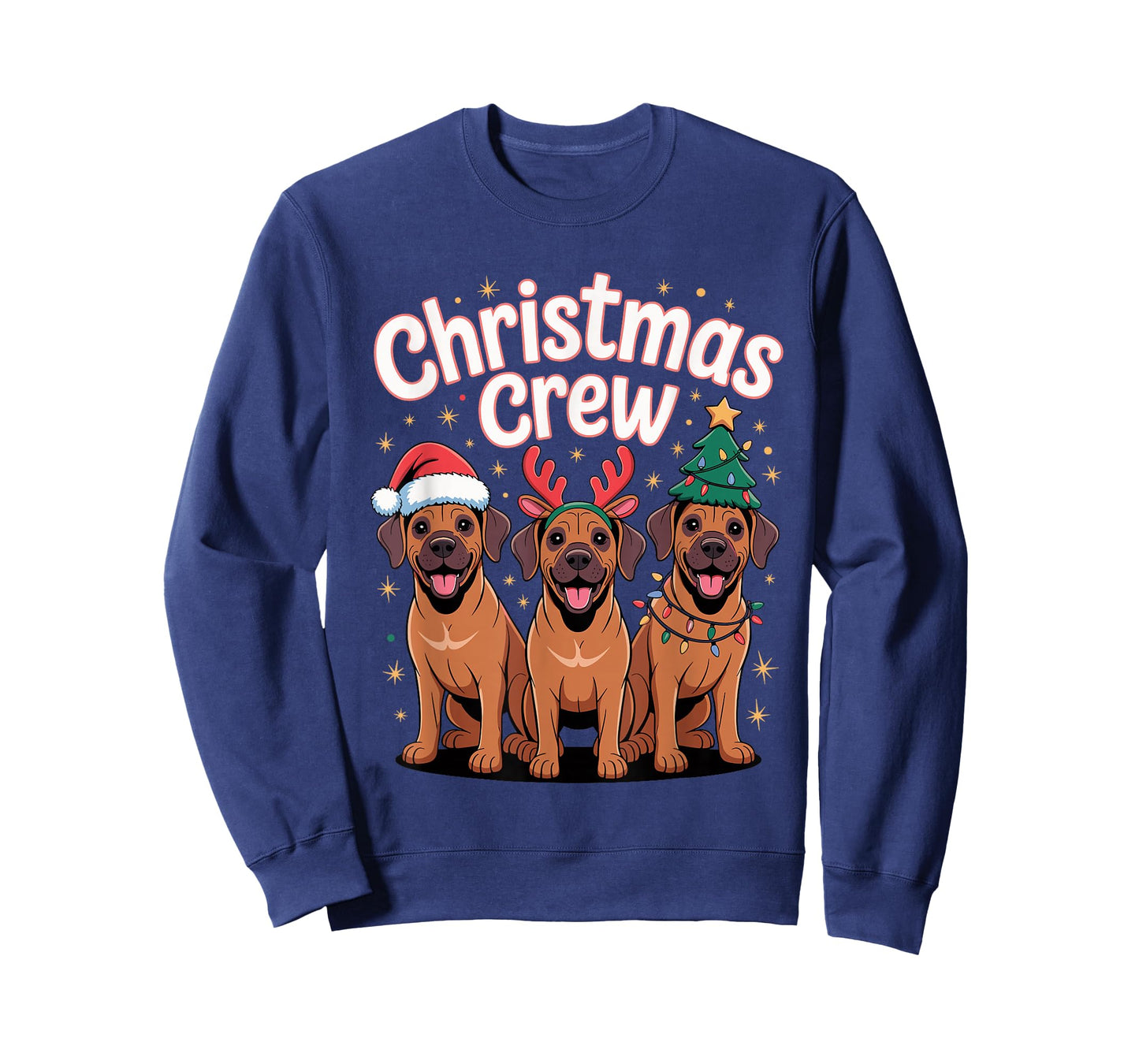 Christmas Crew Xmas Dog Funny Christmas Rhodesian Ridgeback T-Shirt
