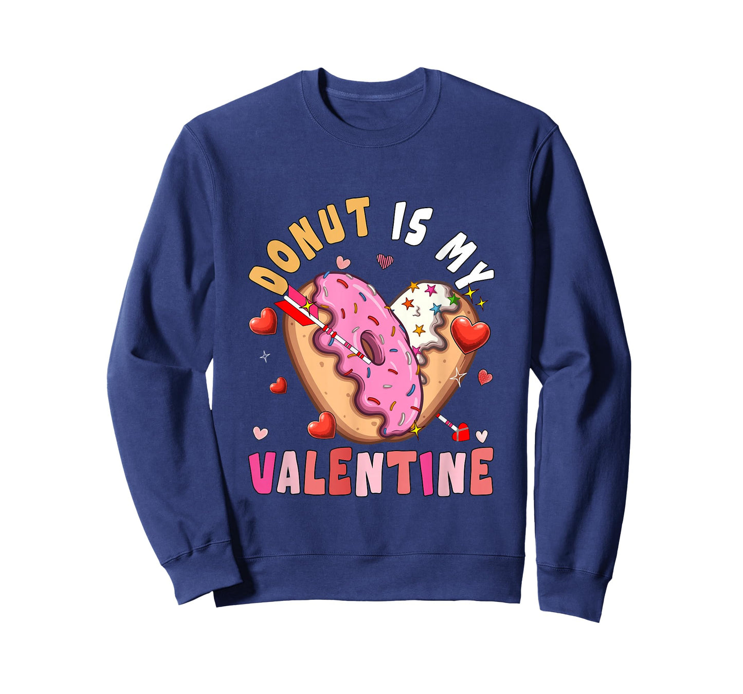 Donut is My Valentine Hearts Matching Food Lover Family Kids T-Shirt