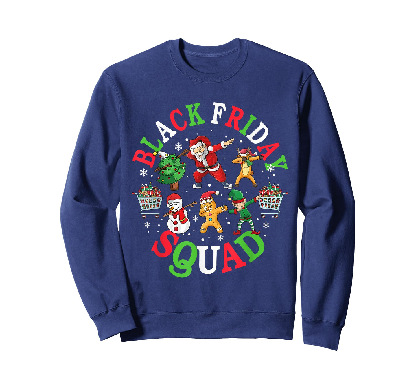 Christmas Black Shopping Funny Dabbing Squad Friday Shopping T-Shirt