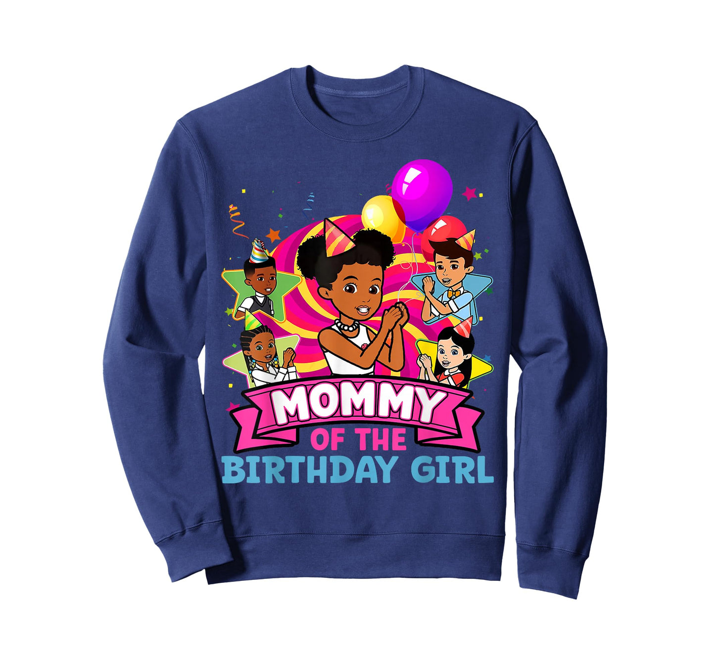 Mommy of Birthday Girl Gracie Pink Doll Family Decorations T-Shirt
