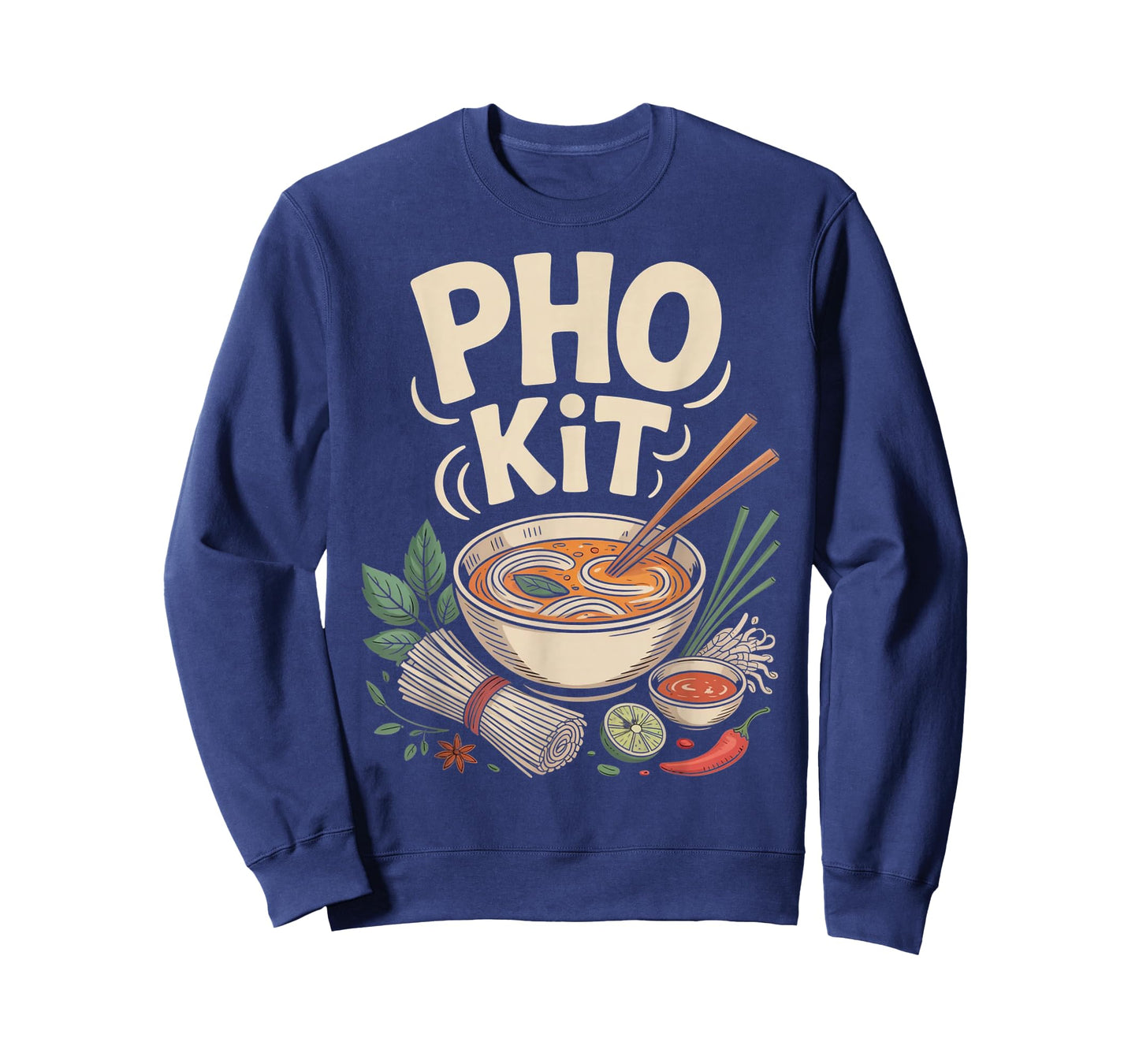 PHO Kit Vietnamese Noodle Soup Bowl Herbs Lime Chili T-Shirt