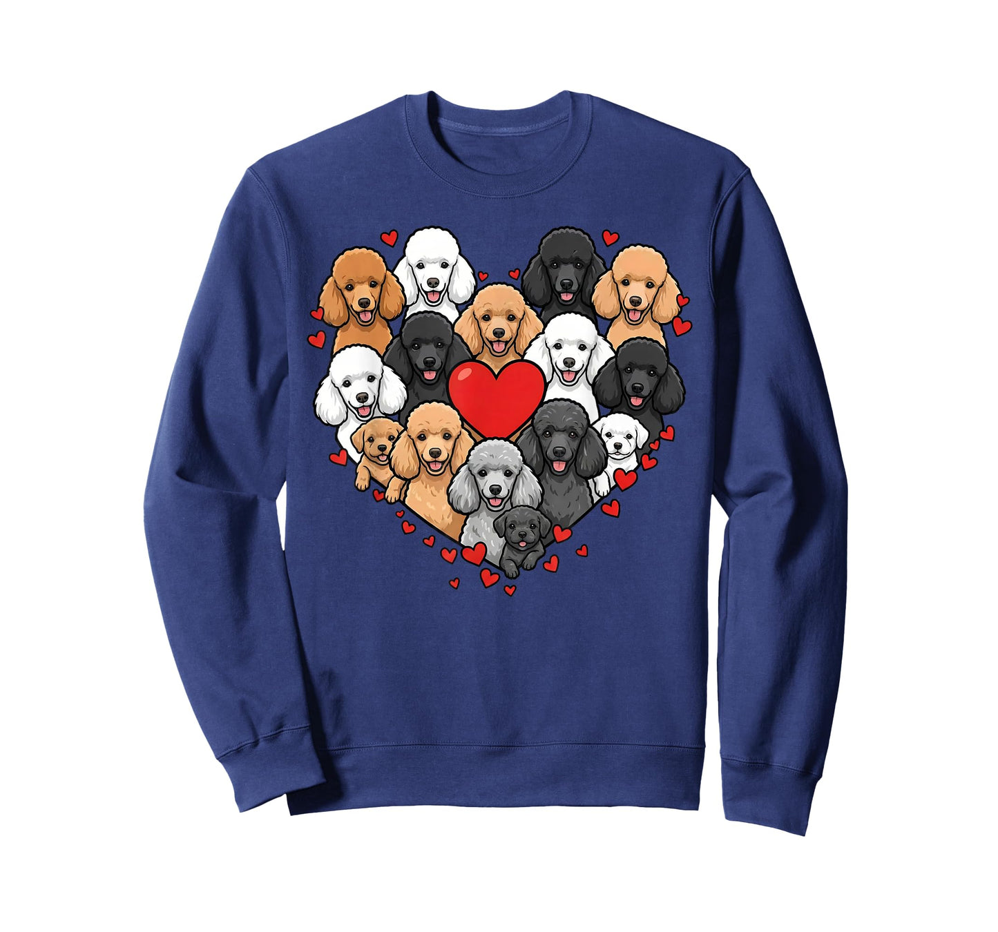 Cute Poodle Heart Love Dog Pet Valentine T-Shirt