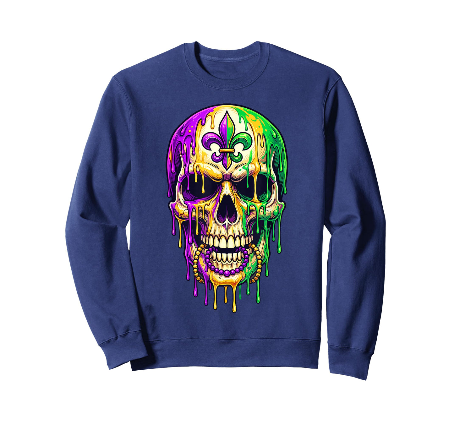 Mardi Gras Skull Fleur de Lis Voodoo New Orleans Doctor T-Shirt