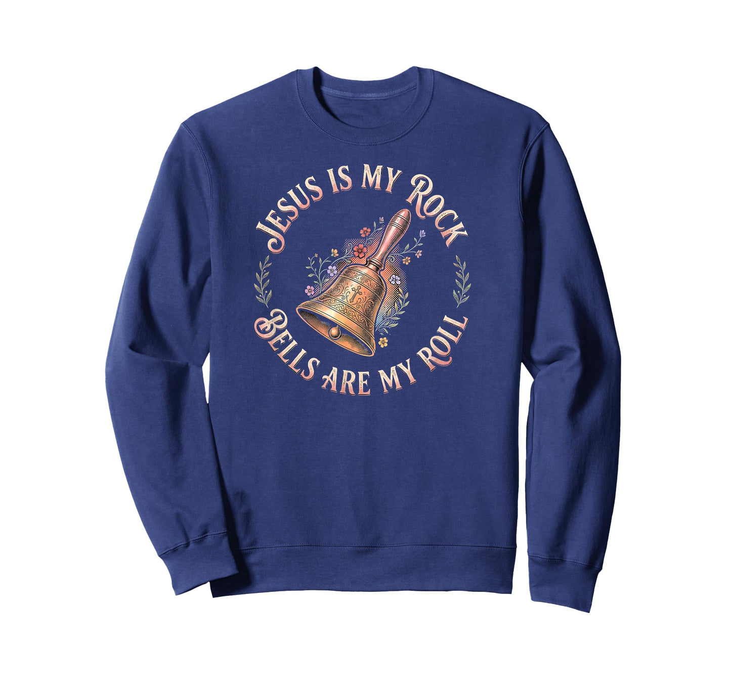 Jesus is My Rock Bells are My Roll Funny Handbell Choir T-Shirt
