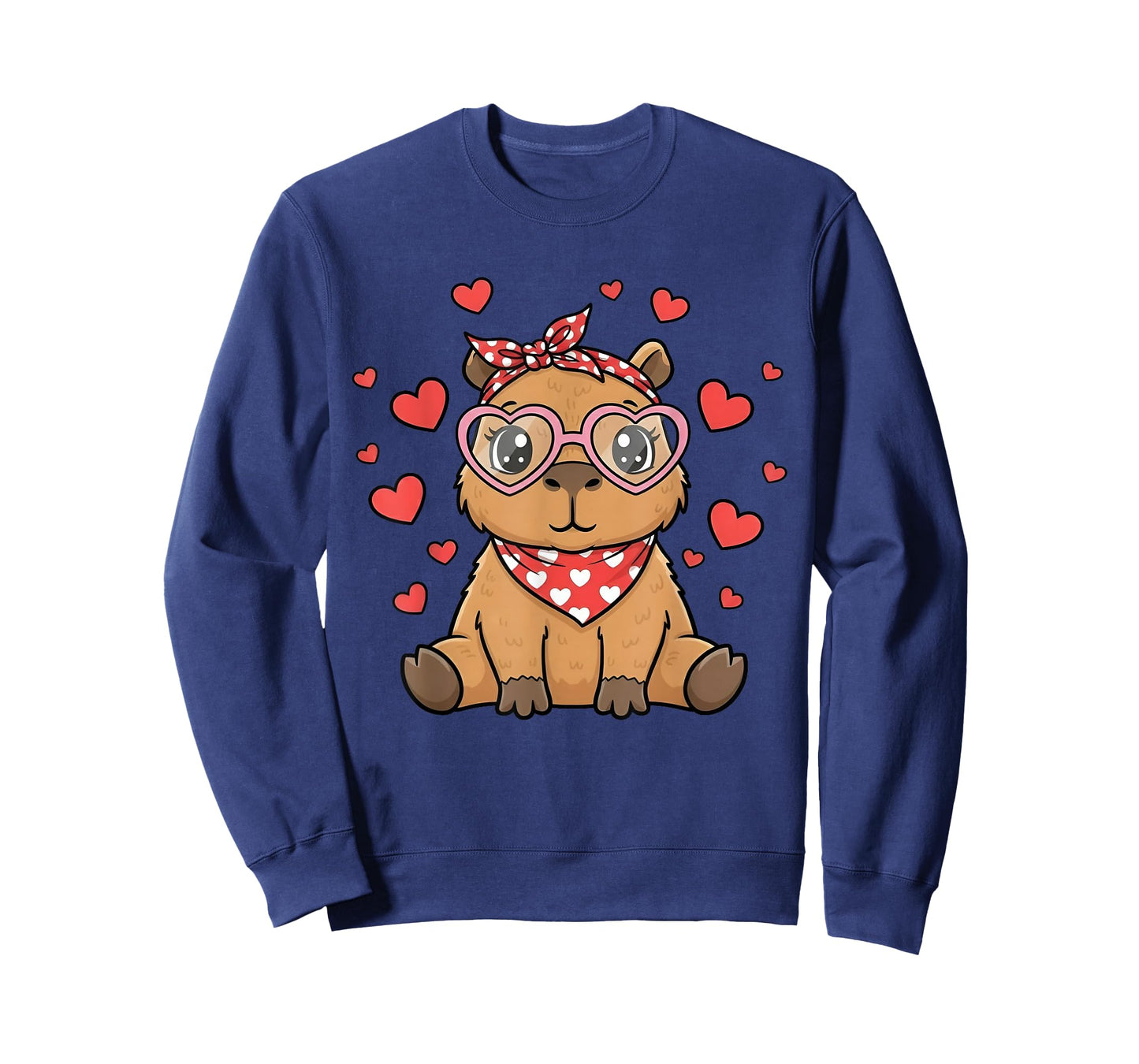 Capybara Valentines Day Girl Hearts Valentine Capybara Women T-Shirt