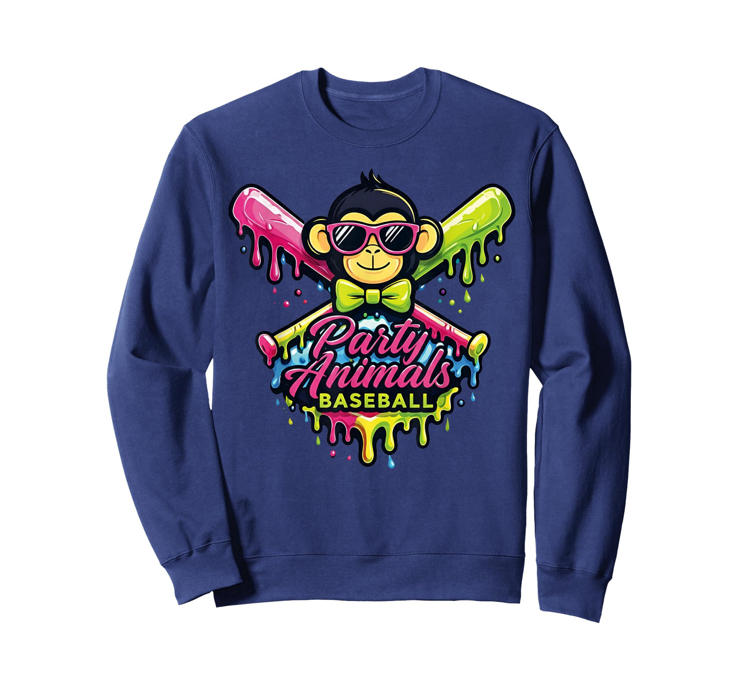 Party Animals Baseball Funny Monkey T-Shirt