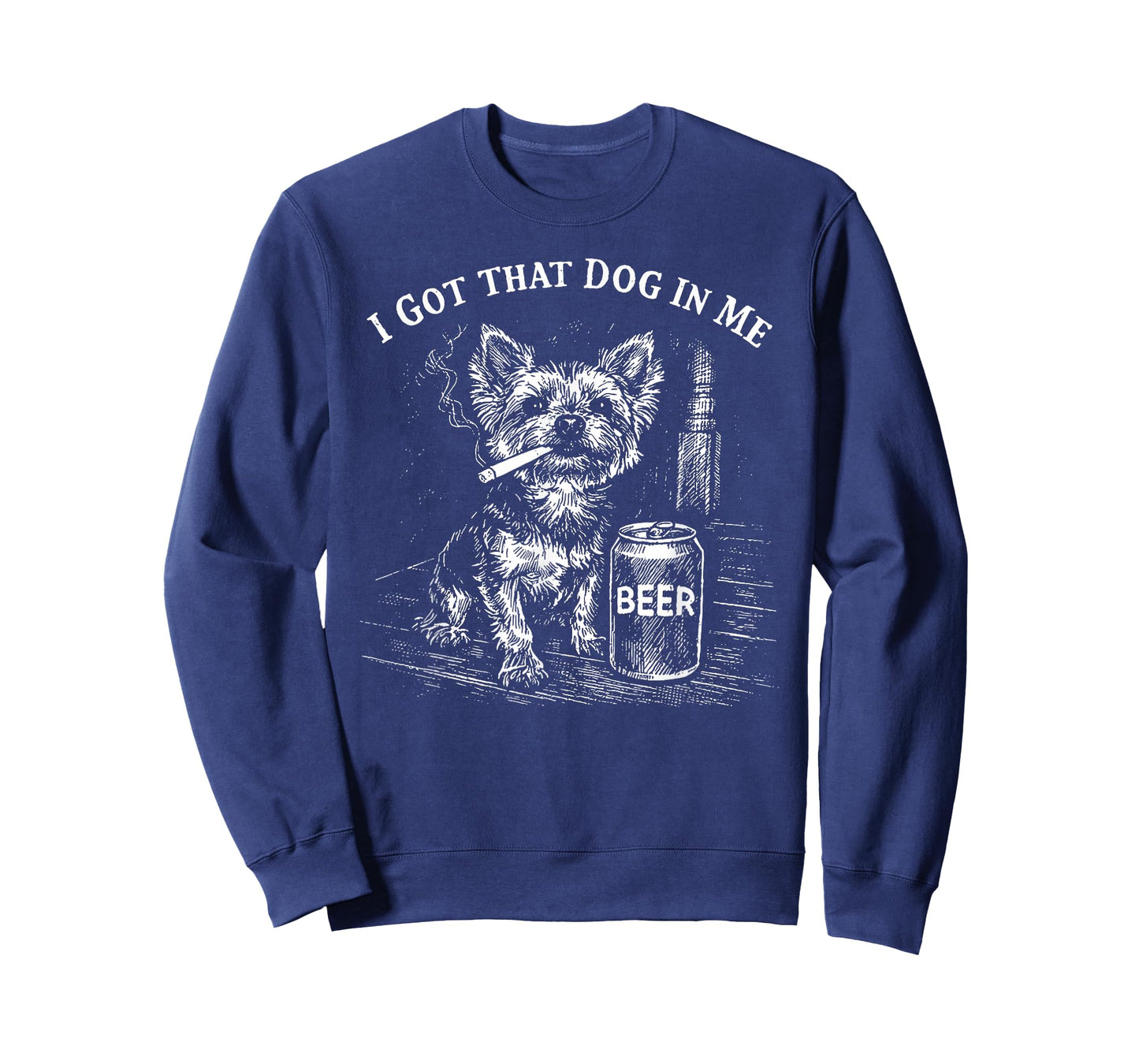 I Got That Dog in Me Funny Yorkie Smoking Cigarette Meme T-Shirt