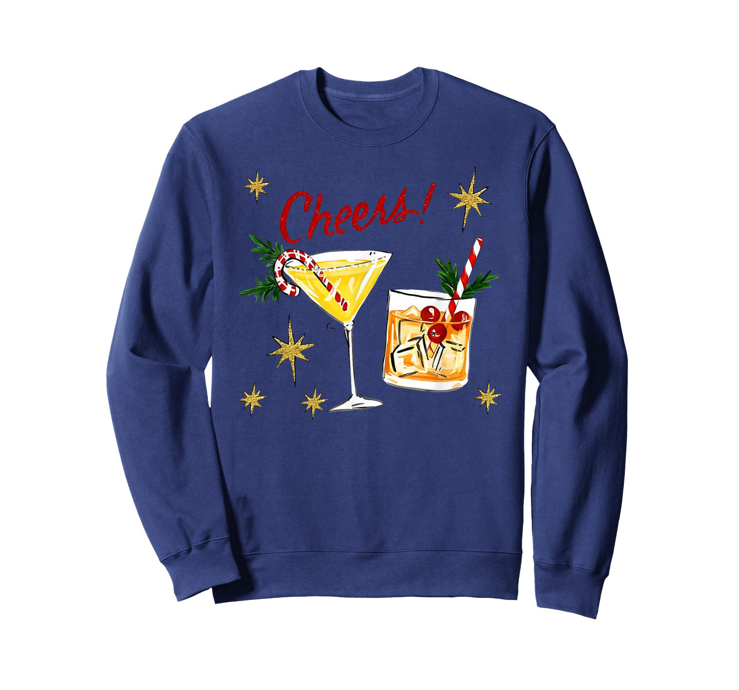 Full of Holiday Spirit Cheers Martini Christmas Drinks Women T-Shirt