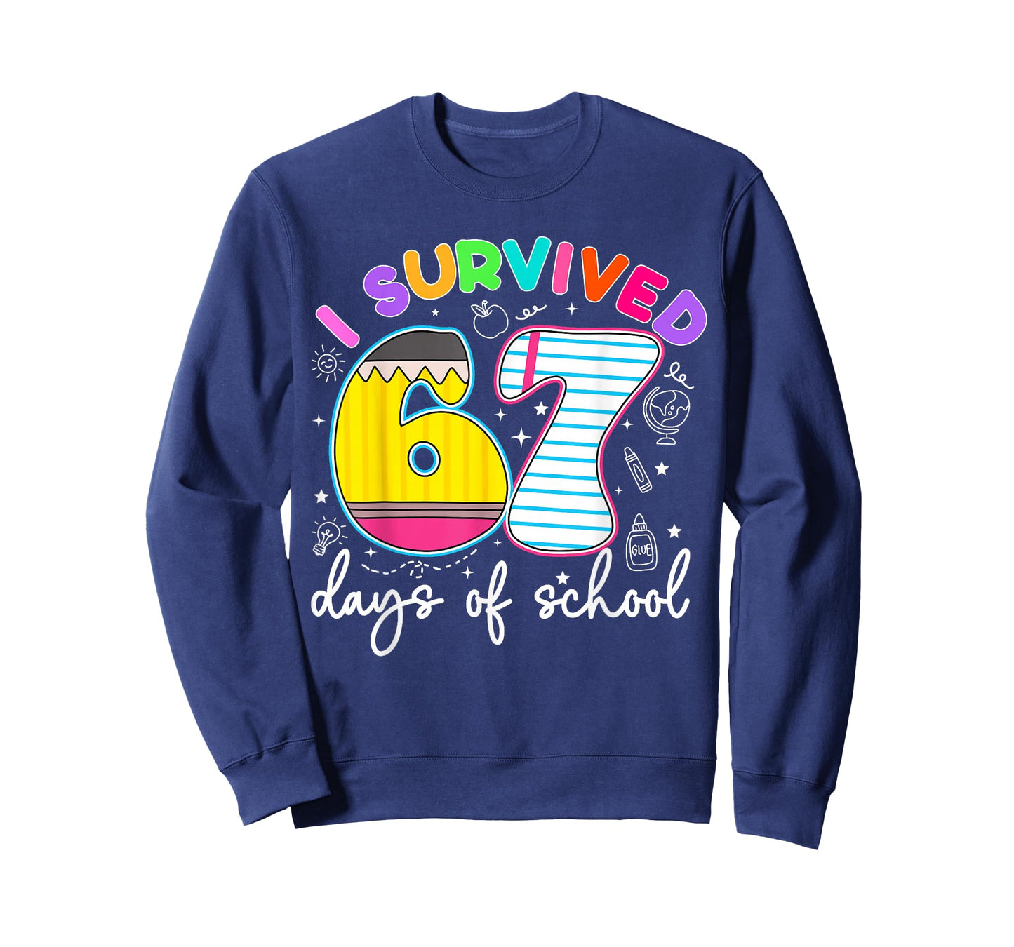 I Survived 67 Days of School Funny Meme Teacher Student T-Shirt