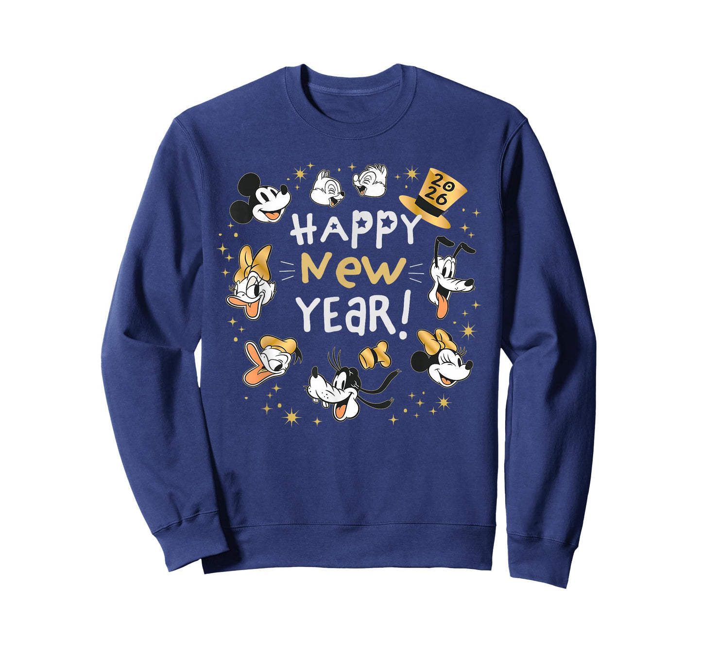Disney Mickey & Friends Happy New Year 2026 Retro Party T-Shirt